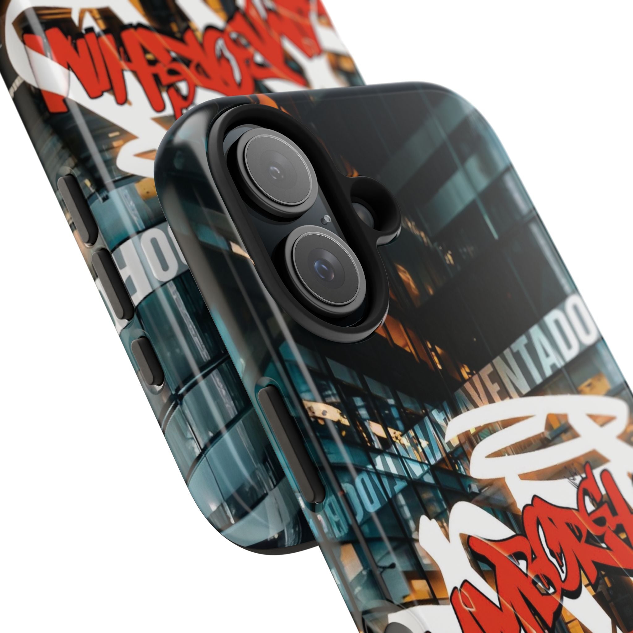 Urban Graffiti Tough Phone Case - Red Lamborghini Design