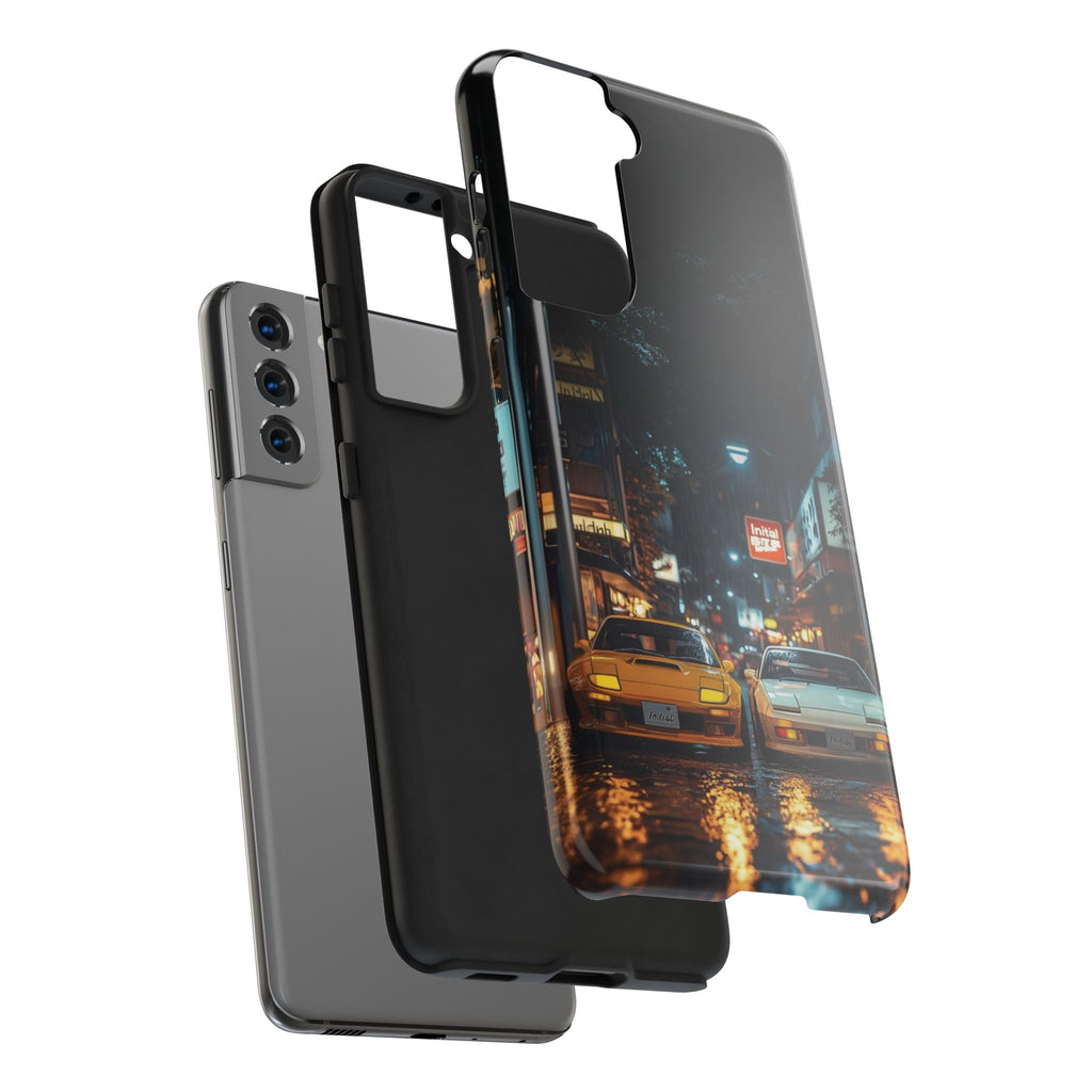 Night Cityscape Phone Cases, Urban Aesthetic Case, Tough Protection Case, Perfect Gift for Car Lovers, Ideal for Birthdays, Holidays