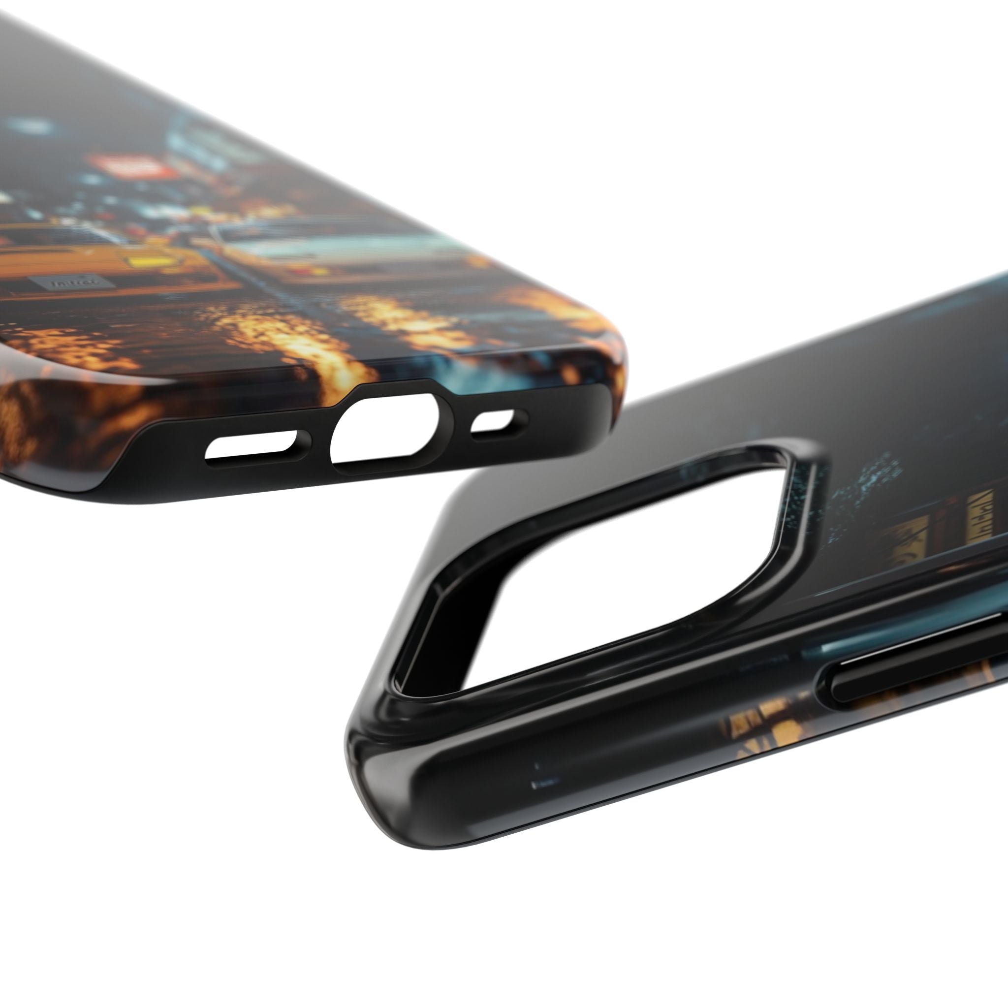 Night Cityscape Phone Cases, Urban Aesthetic Case, Tough Protection Case, Perfect Gift for Car Lovers, Ideal for Birthdays, Holidays