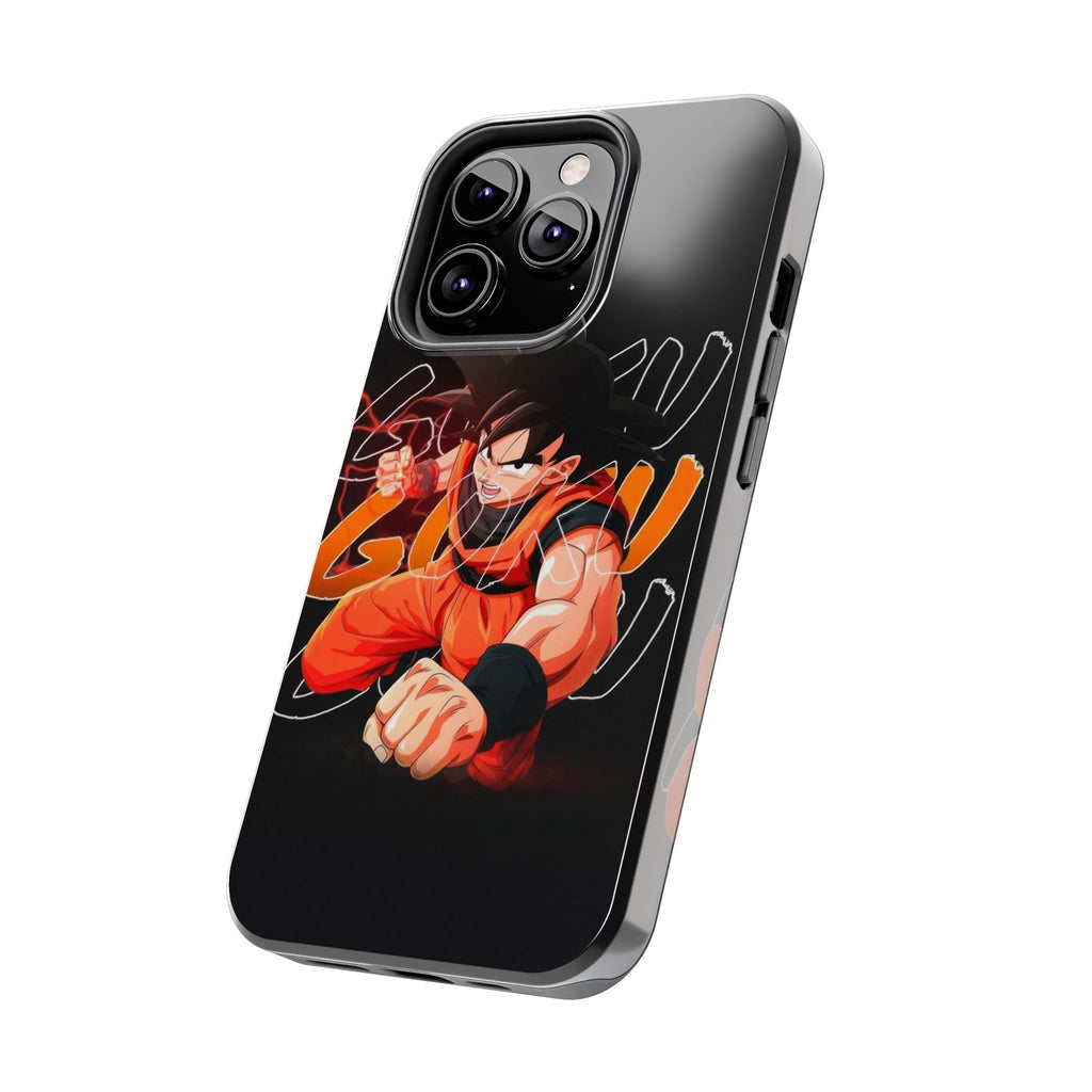 Anime Tough Phone Cases, Goku Strength Case, Durable Phone Cover, Gaming Phone Accessory, Cartoon Phone Case, Gift for Fans