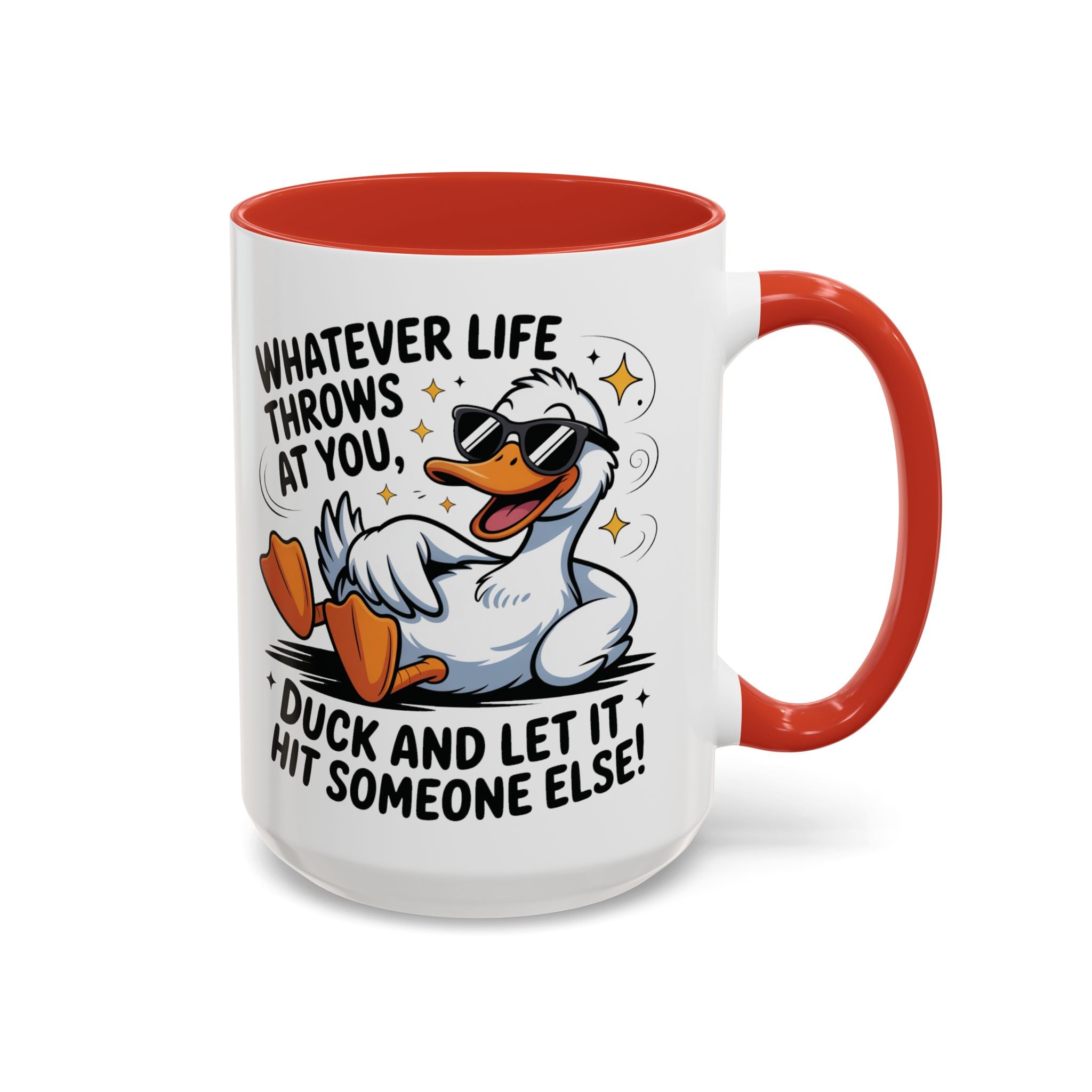 Duck Humor Coffee Mug - Fun Gift for Friends, Inspirational Mug, Quirky Kitchen Decor, Unique Birthday Present, Positive Vibes