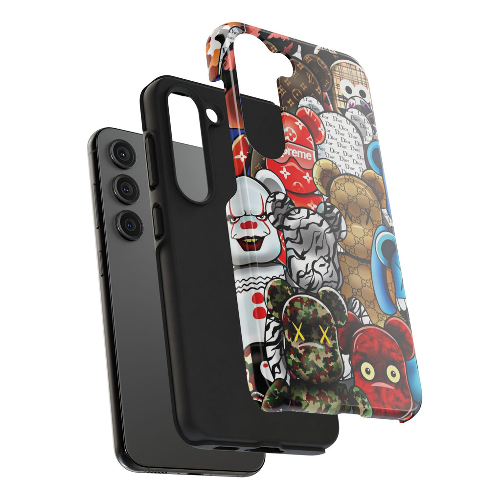 Trendy Bear Phone Case: Stylish Tough Protector for Streetwear Lovers, Gift for Teens, Unique Accessories for Holiday Celebrations