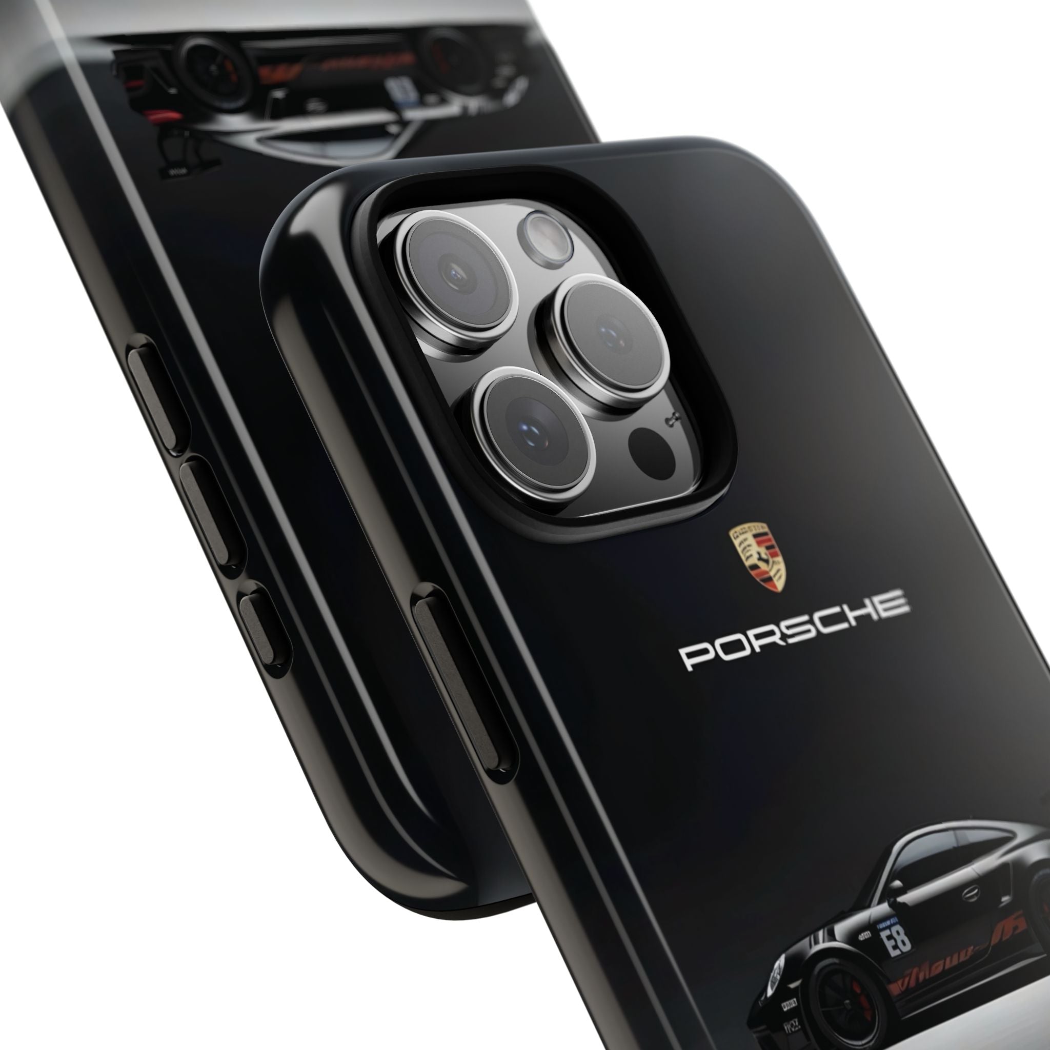 Porsche Racing Phone Case — Sleek Black Sports Car Tough Case