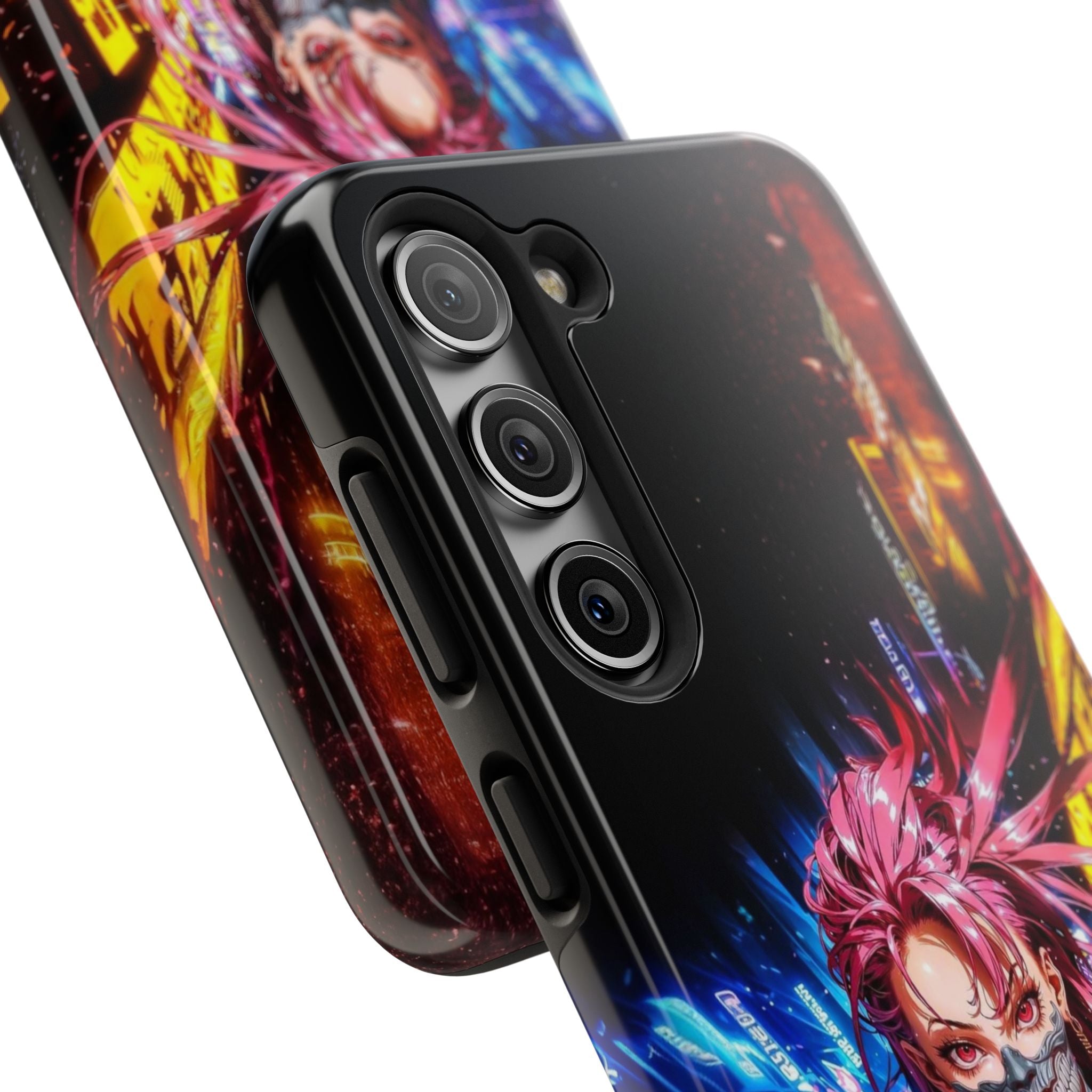 Vibrant Art Phone Case, Tough Phone Cases, Anime Phone Cover, Stylish Phone Protector, Unique Gift for Gamers, Colorful Accessory