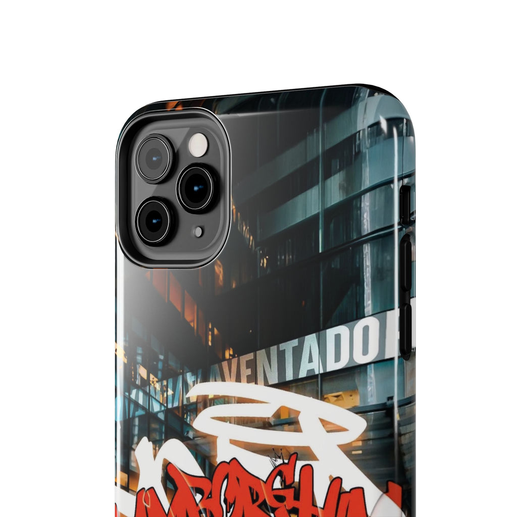 Urban Graffiti Tough Phone Case - Red Lamborghini Design