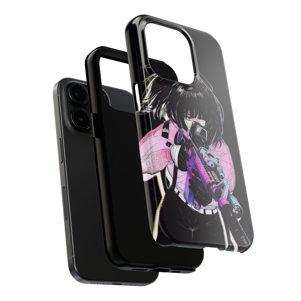 Anime-Style Tough Phone Cases with Edgy Designs, Perfect for Gamers, Cyberpunk Lovers, Gifts for Birthdays, Holidays, and Cosplay