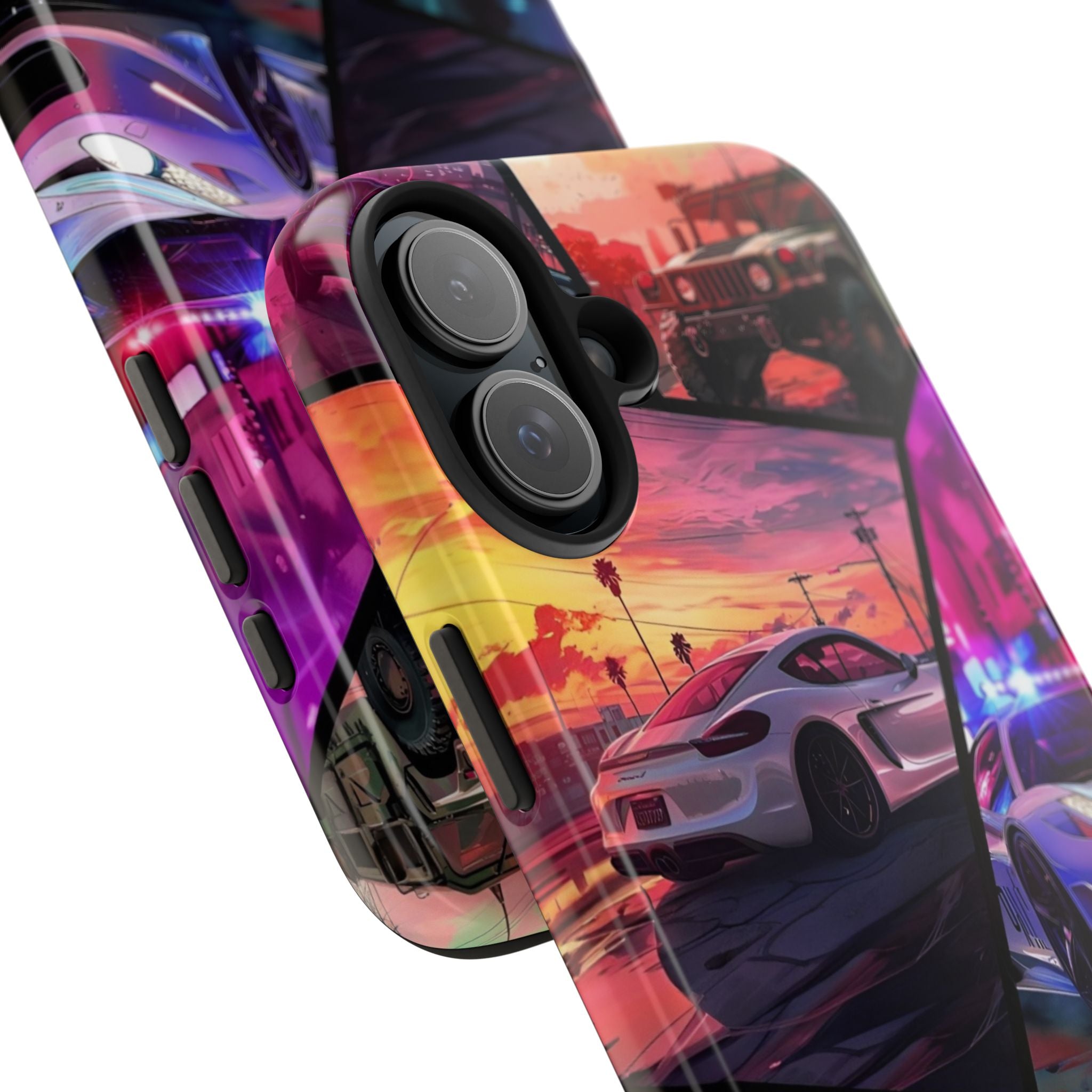 Vibrant Automotive Tough Phone Cases for Car Enthusiasts