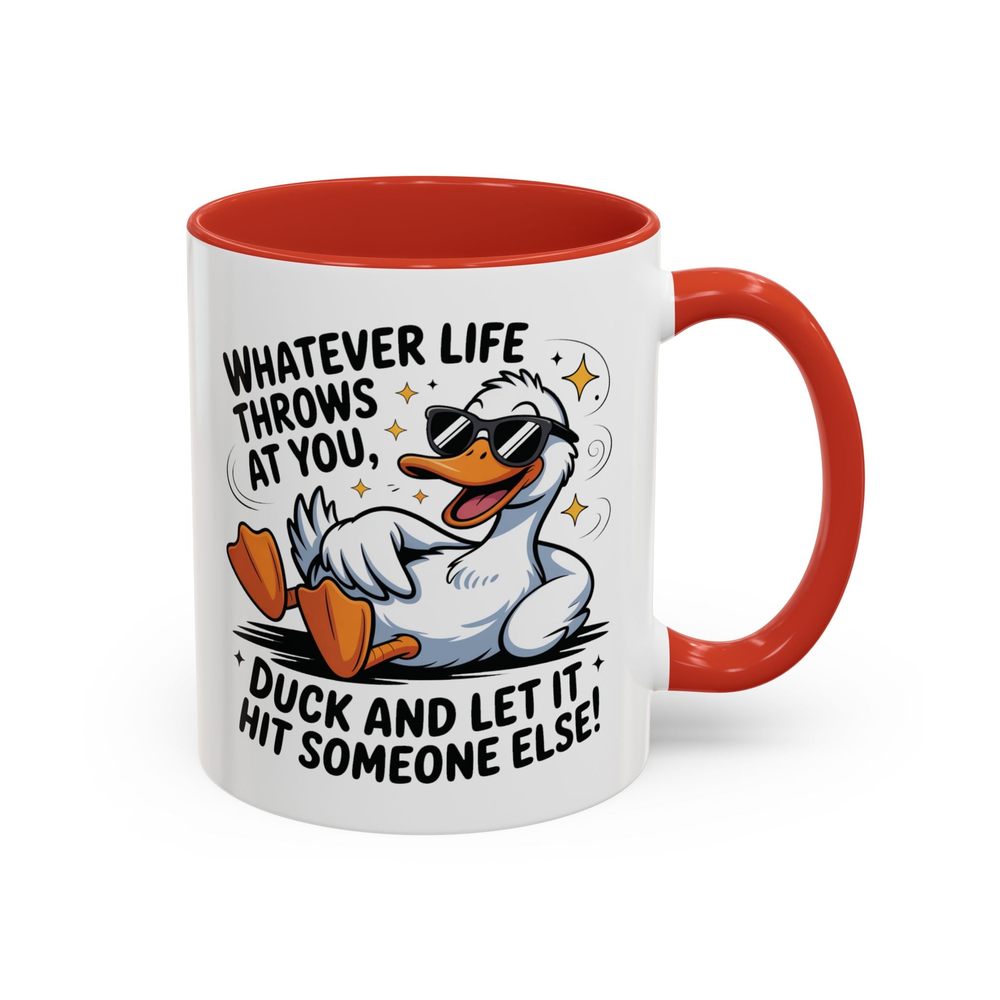 Duck Humor Coffee Mug - Fun Gift for Friends, Inspirational Mug, Quirky Kitchen Decor, Unique Birthday Present, Positive Vibes