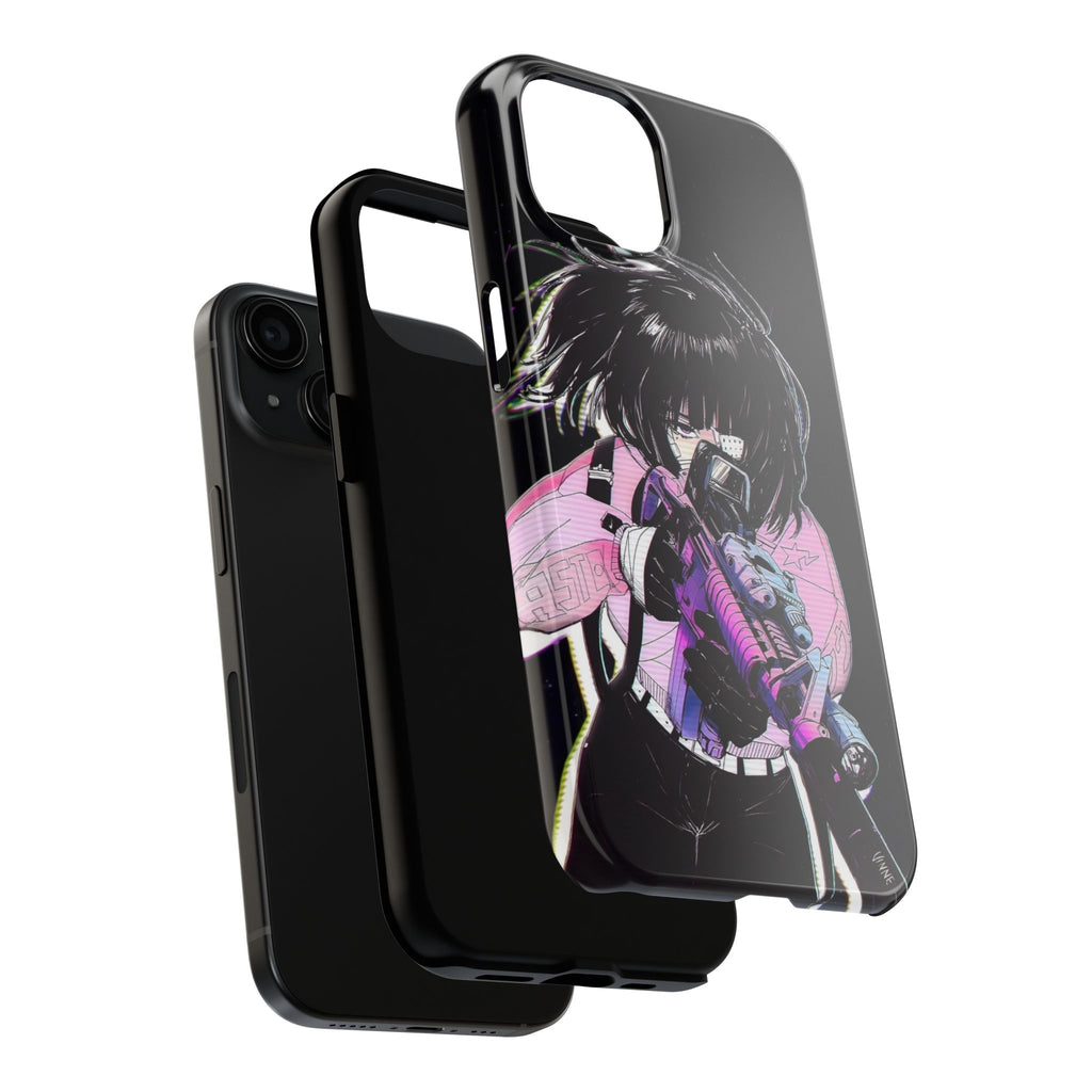 Anime-Style Tough Phone Cases with Edgy Designs, Perfect for Gamers, Cyberpunk Lovers, Gifts for Birthdays, Holidays, and Cosplay