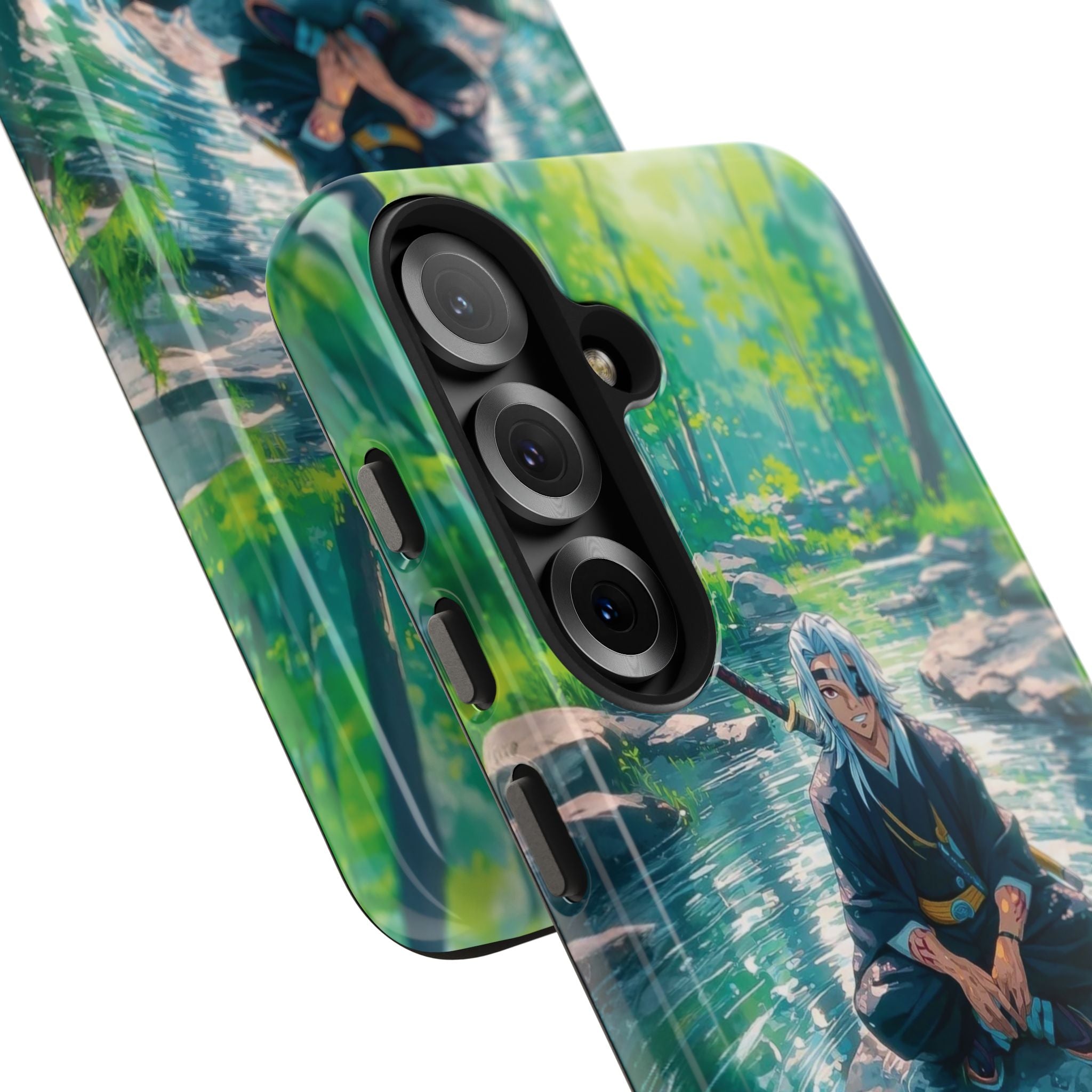 Serene Samurai Phone Case - Tough, Artistic Design for Nature Lovers