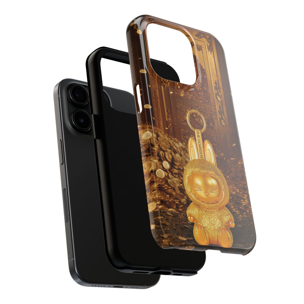 Luxurious Rabbit Phone Case, Golden Bunny Phone Cover, Tough Phone Cases, Cute Rabbit Holder, Unique Gift Idea, Stylish Mobile Protector