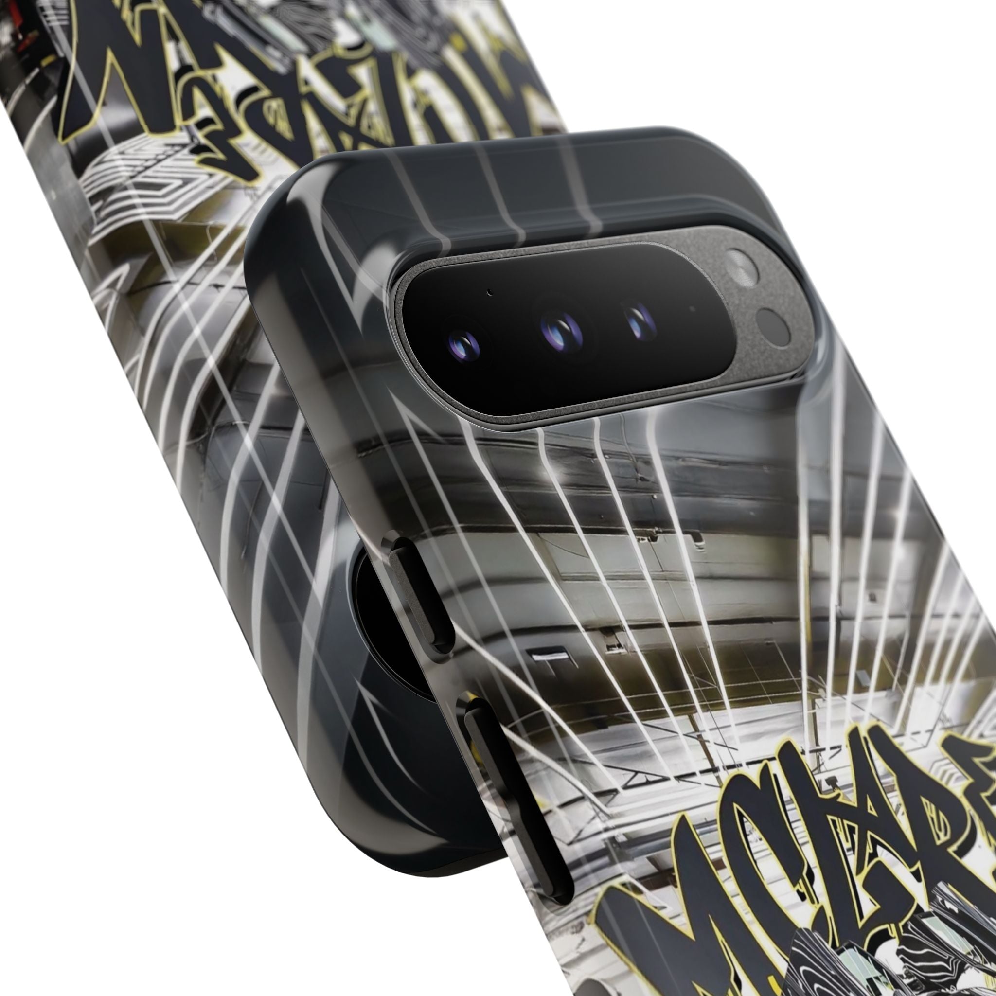 Racing Graffiti Phone Case — McLaren Sports Car Garage Design