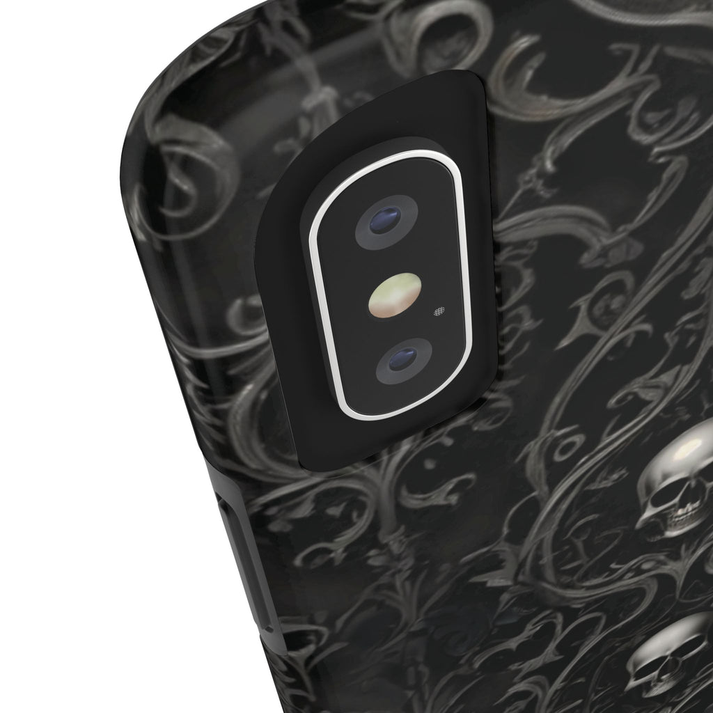 Gothic Skull Phone Cases - Tough Protection, Unique Gift for Halloween, Dark Aesthetic Accessory for Men and Women, Trendy Phone Cover