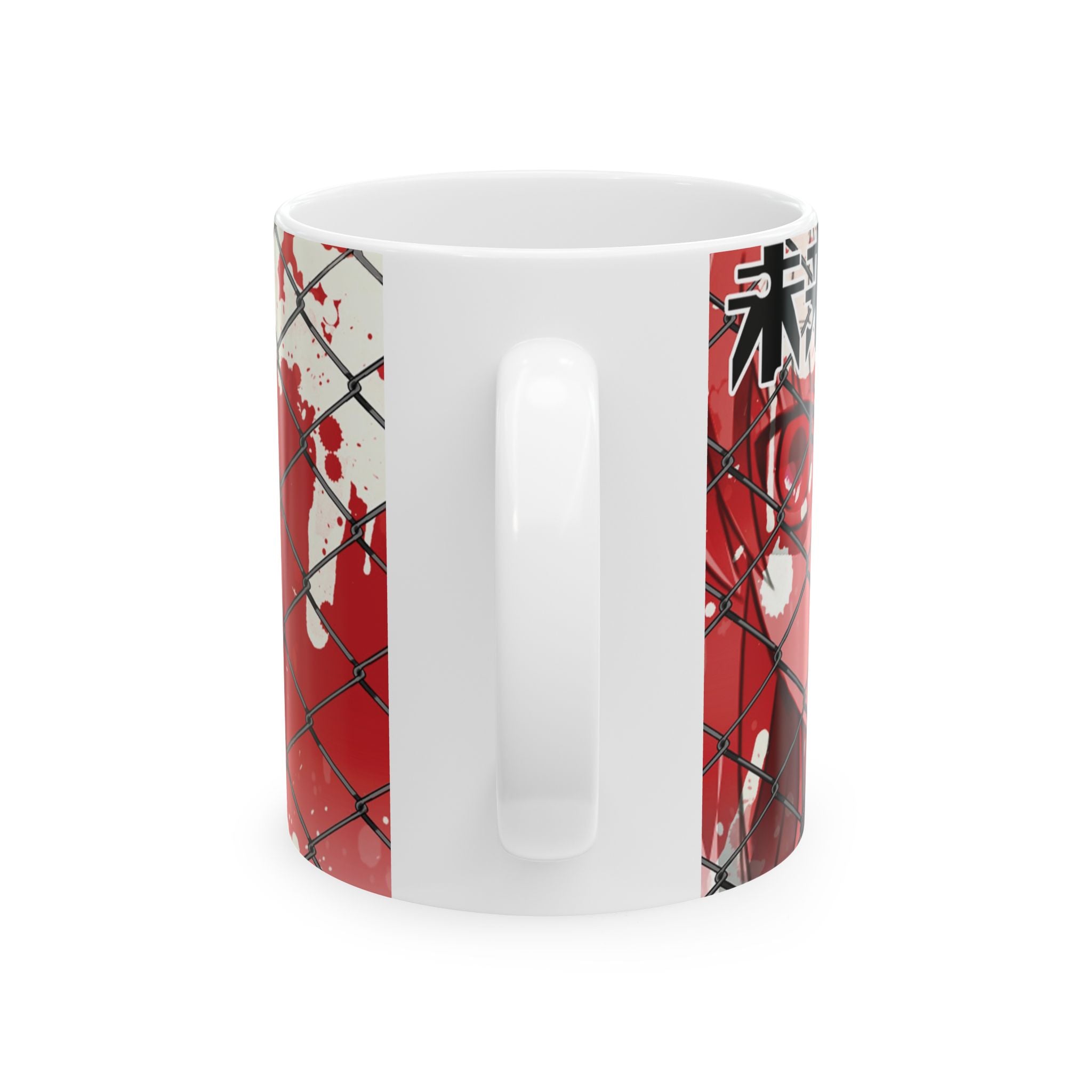 Anime Red Manga Girl Ceramic Mug — Gothic Vampire Aesthetic (11oz/15oz)