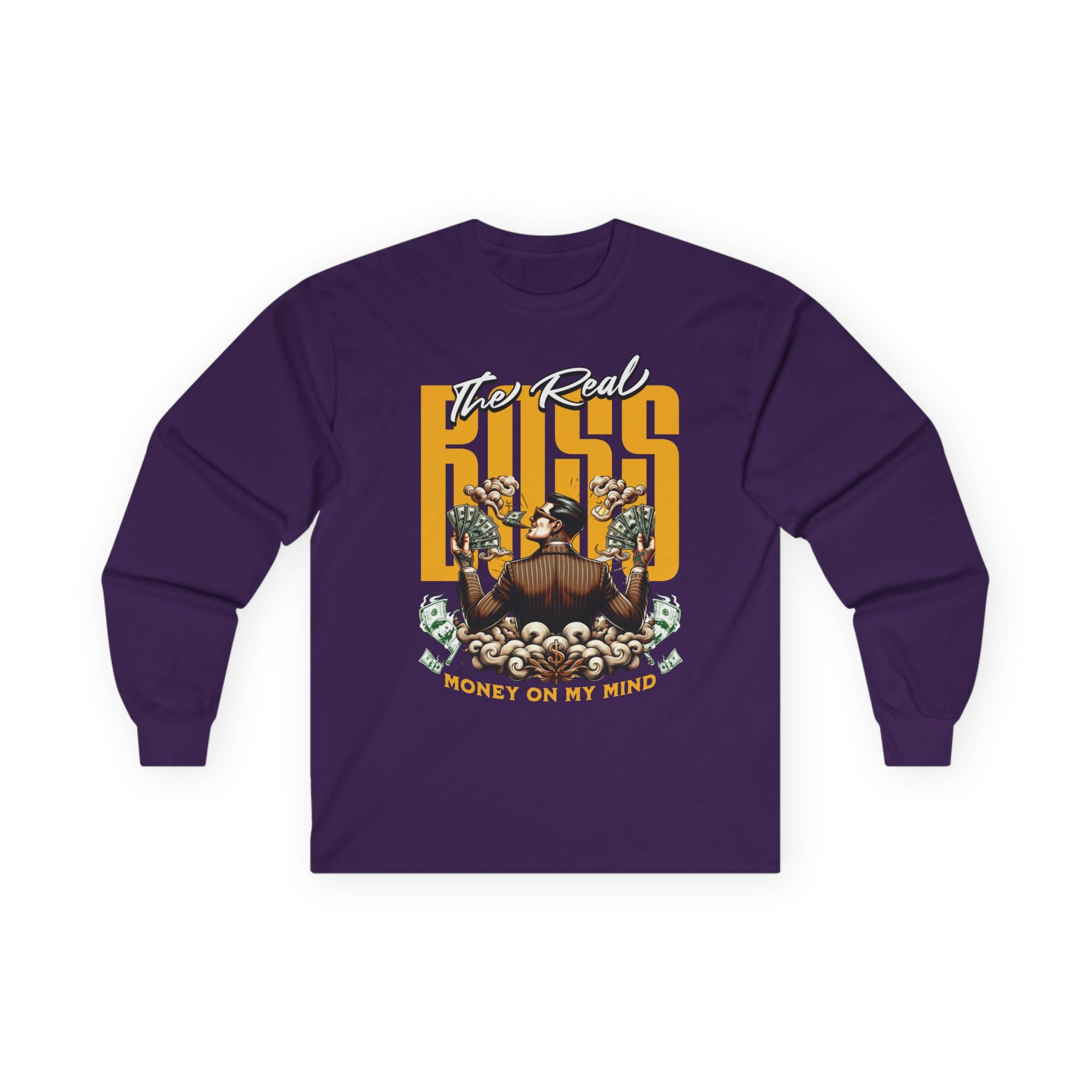 The Real Boss Long Sleeve Tee - Money On My Mind | Trendy Unisex Shirt, Gift for Entrepreneurs, Streetwear Fashion, Casual Outfit, [...]