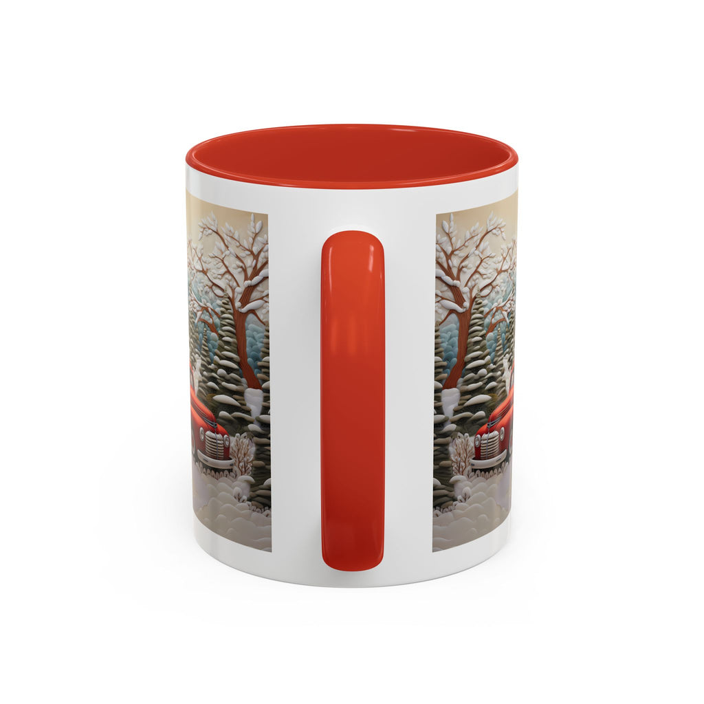 Winter Wonderland Accent Coffee Mug, Cozy Holiday Coffee Cup, Festive Gift for Coffee Lovers, Winter Decor Mug, Rustic Home Accent