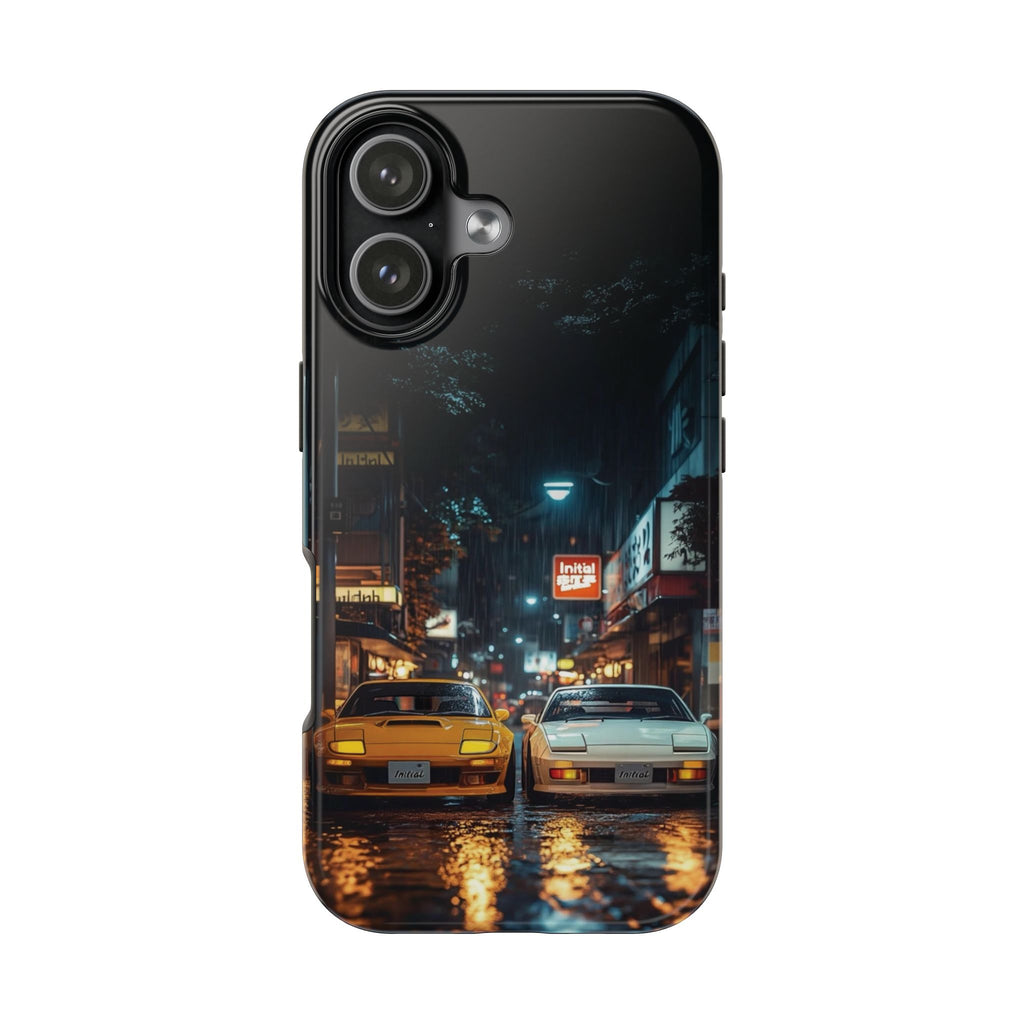 Night Cityscape Phone Cases, Urban Aesthetic Case, Tough Protection Case, Perfect Gift for Car Lovers, Ideal for Birthdays, Holidays