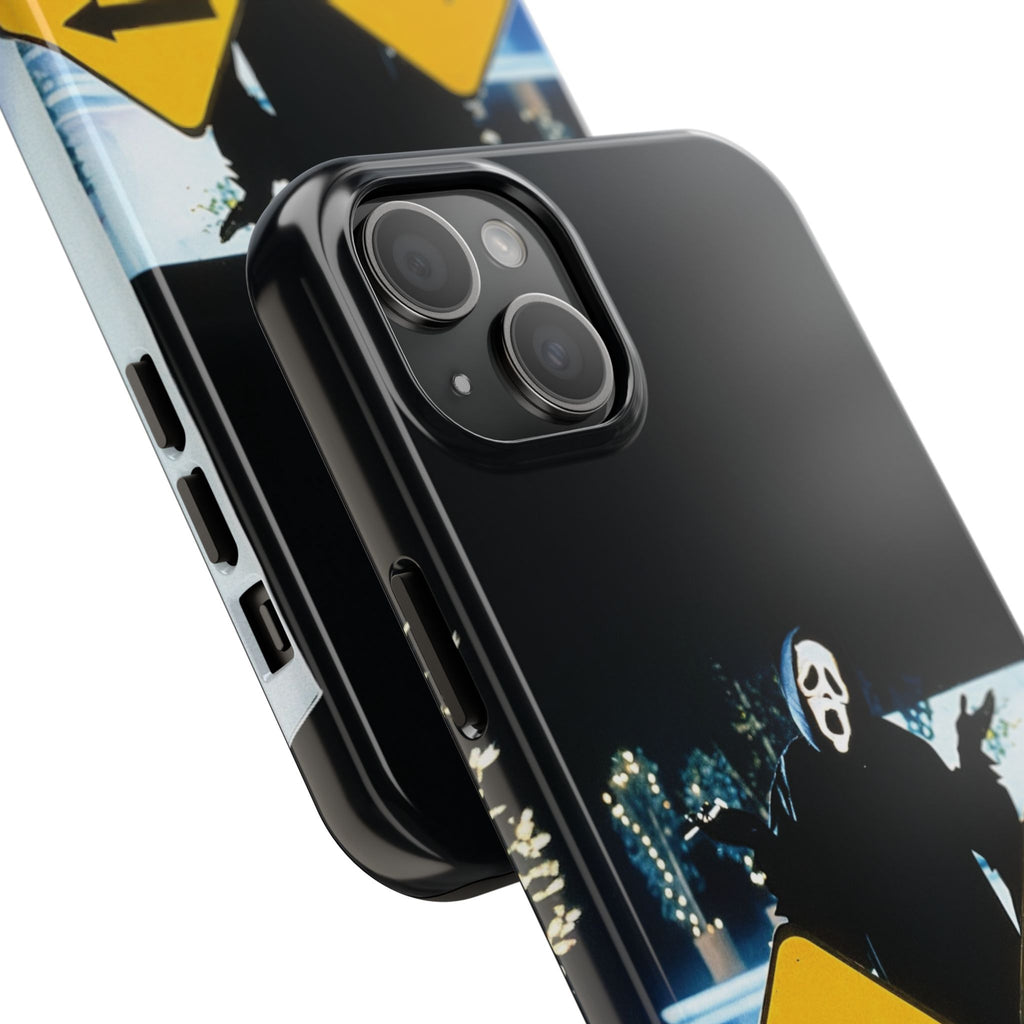 Spooky Phone Cases with Safety and Death Design, Halloween Gift, Horror Movie Merch, Unique Phone Accessories, Fun and Functional