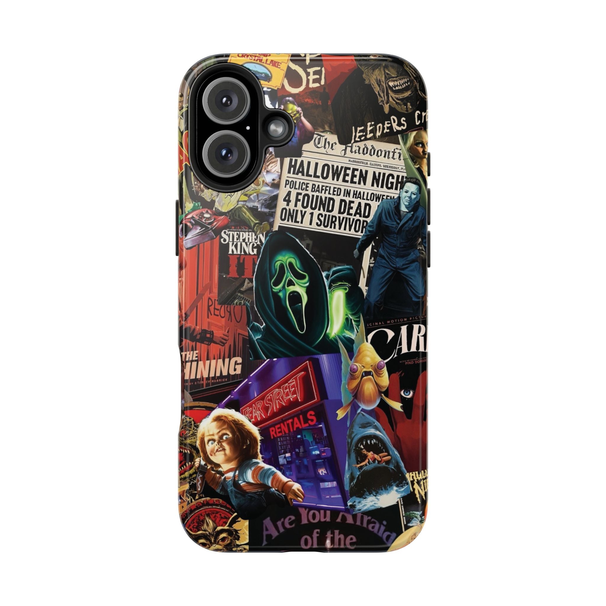 Spooky Horror Movie Phone Case | Tough Phone Cases for Horror Lovers, Halloween Gifts, Unique Accessories, Movie Night Essentials, [...]