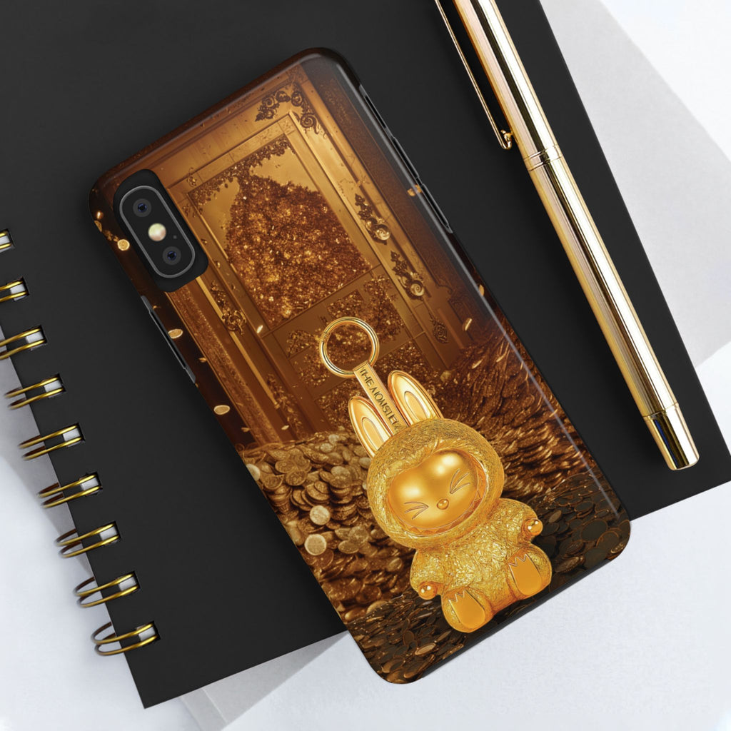 Luxurious Rabbit Phone Case, Golden Bunny Phone Cover, Tough Phone Cases, Cute Rabbit Holder, Unique Gift Idea, Stylish Mobile Protector