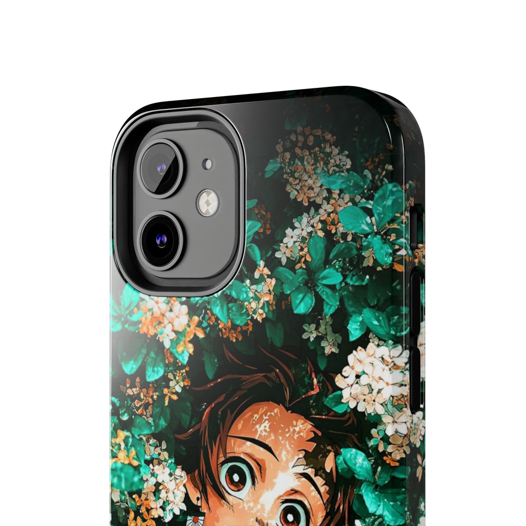 Floral Fantasy Tough Phone Cases | Trendy Phone Cover | Unique Gift for Nature Lovers | Durable Protection | Anime-Inspired Design