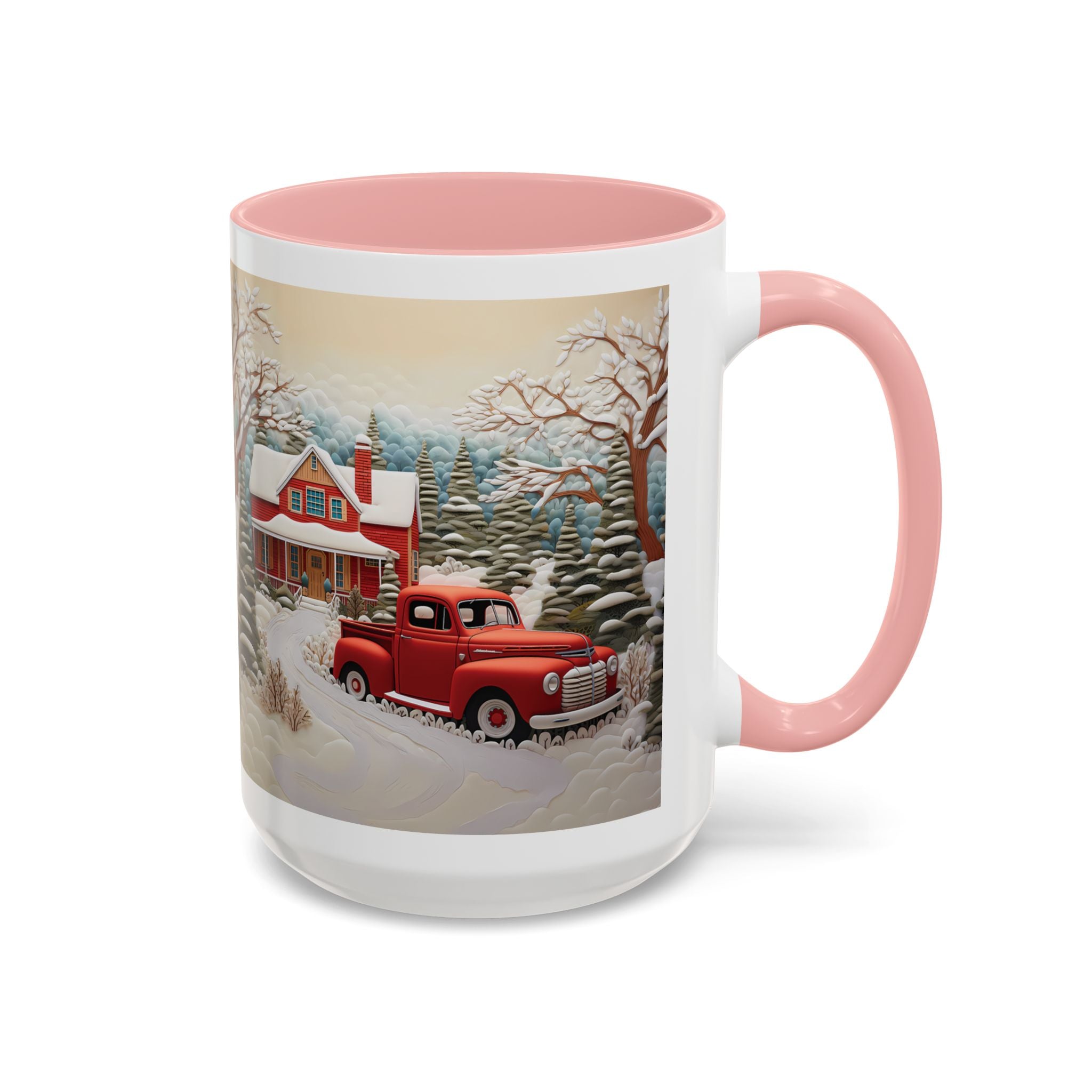 Winter Wonderland Accent Coffee Mug, Cozy Holiday Coffee Cup, Festive Gift for Coffee Lovers, Winter Decor Mug, Rustic Home Accent
