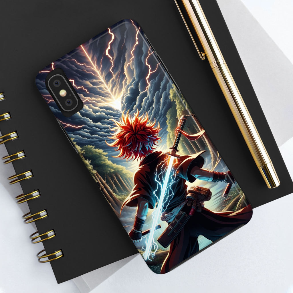 Epic Adventure Tough Phone Cases, Anime, Lightning Design, Durable Cover, Gift for Gamers, Festival Essential
