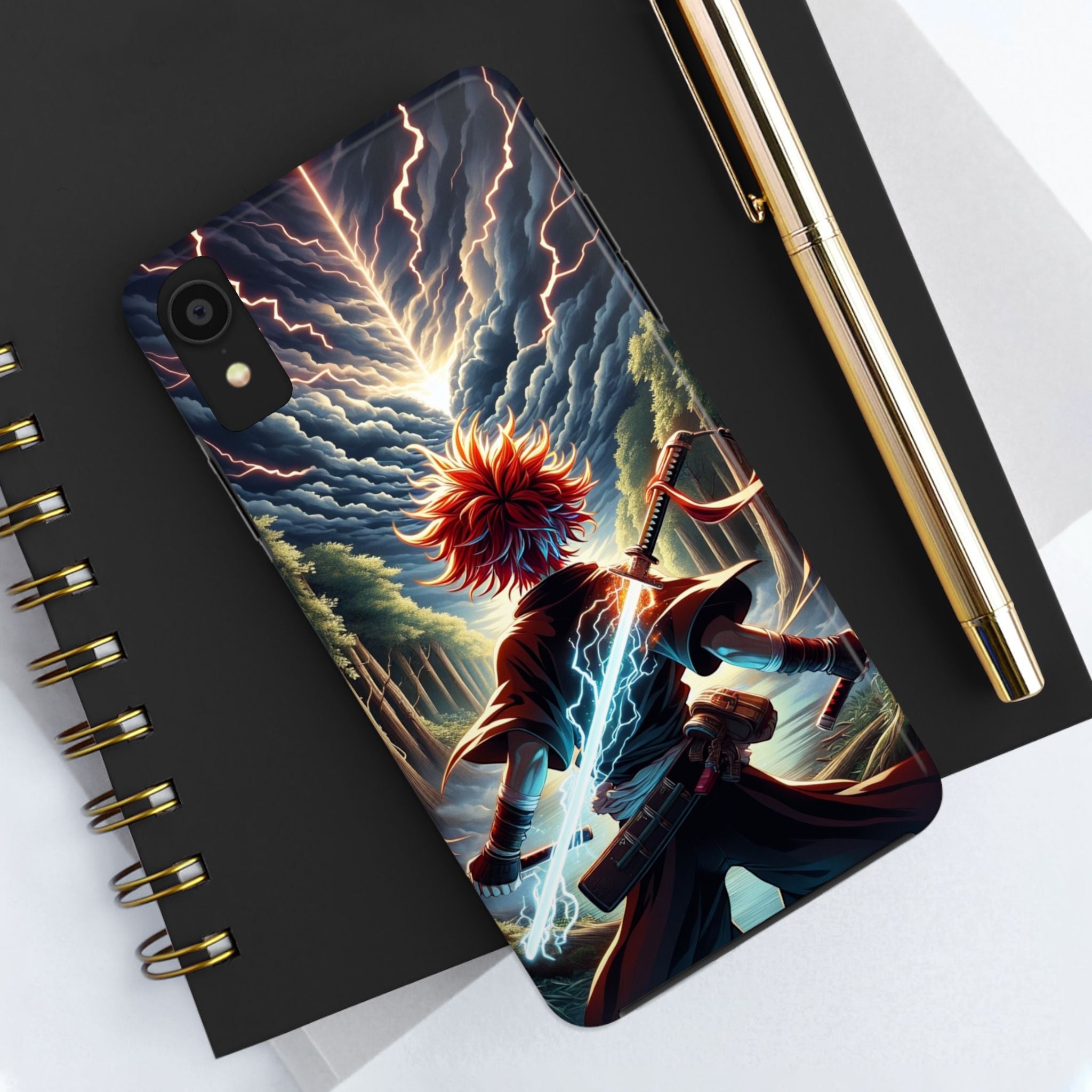 Epic Adventure Tough Phone Cases, Anime, Lightning Design, Durable Cover, Gift for Gamers, Festival Essential