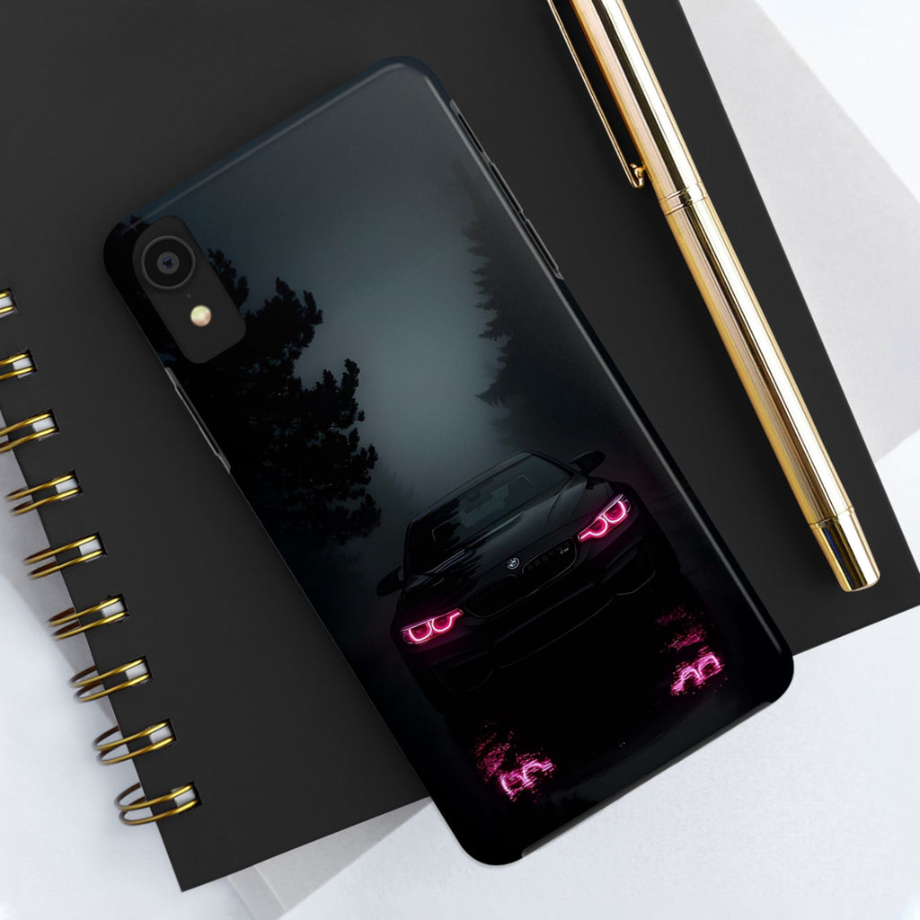 Tough Phone Case with Neon Car Design, Durable Smartphone Cover, Gift for Car Enthusiasts, Unique Accessory for Him, Perfect for Birthdays