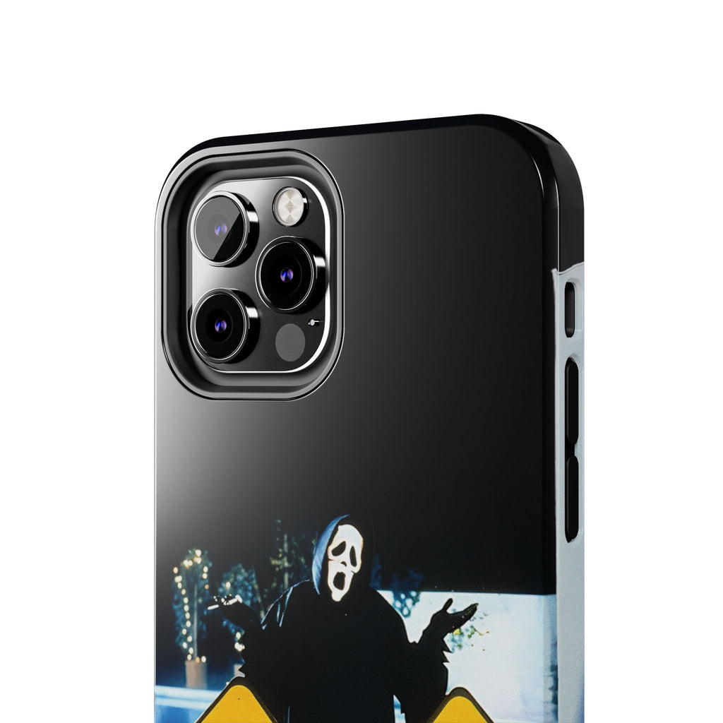 Spooky Phone Cases with Safety and Death Design, Halloween Gift, Horror Movie Merch, Unique Phone Accessories, Fun and Functional