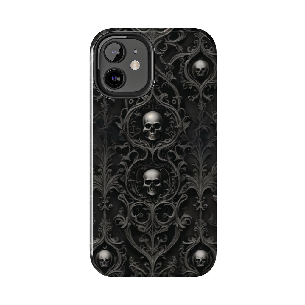 Gothic Skull Phone Cases - Tough Protection, Unique Gift for Halloween, Dark Aesthetic Accessory for Men and Women, Trendy Phone Cover