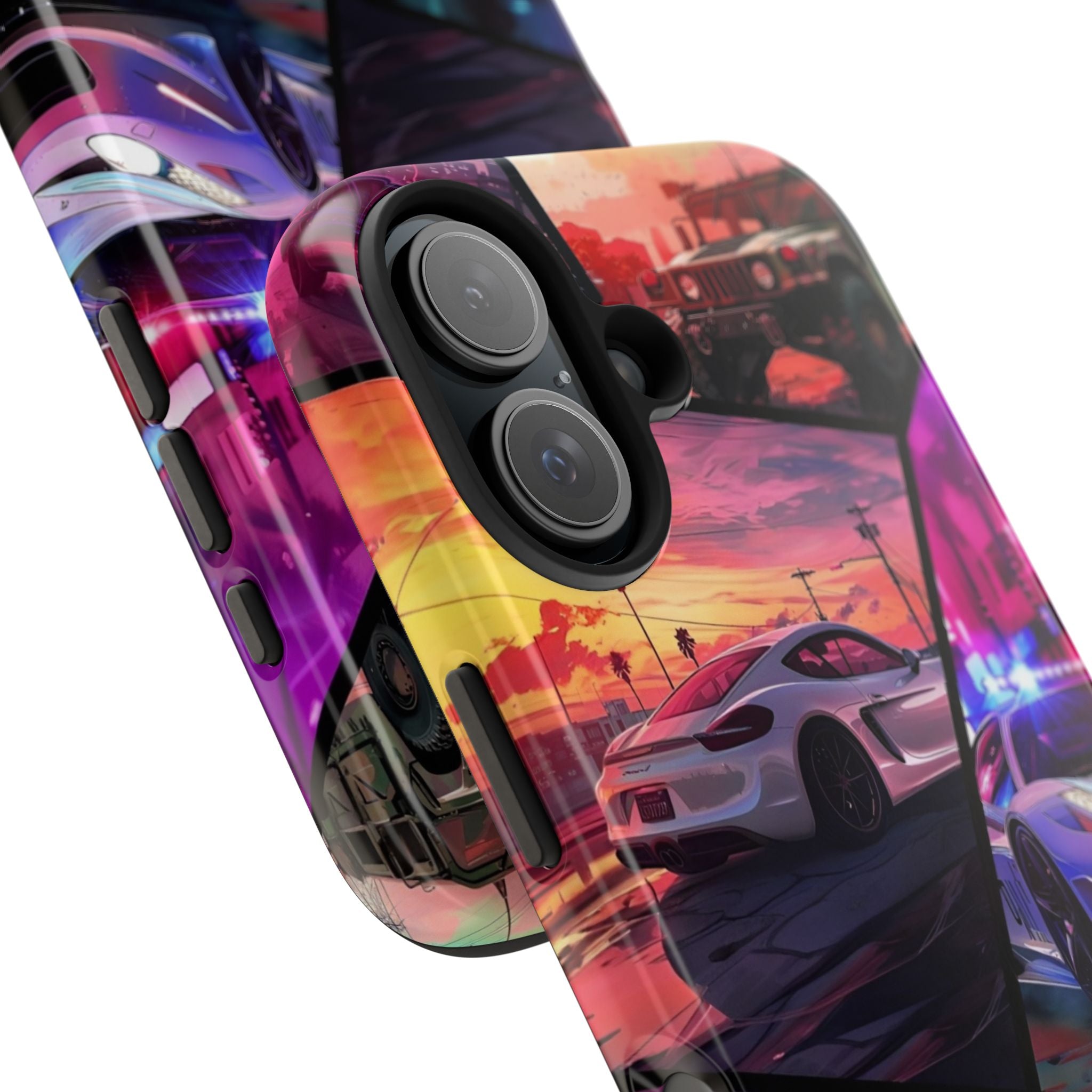 Vibrant Automotive Tough Phone Cases for Car Enthusiasts