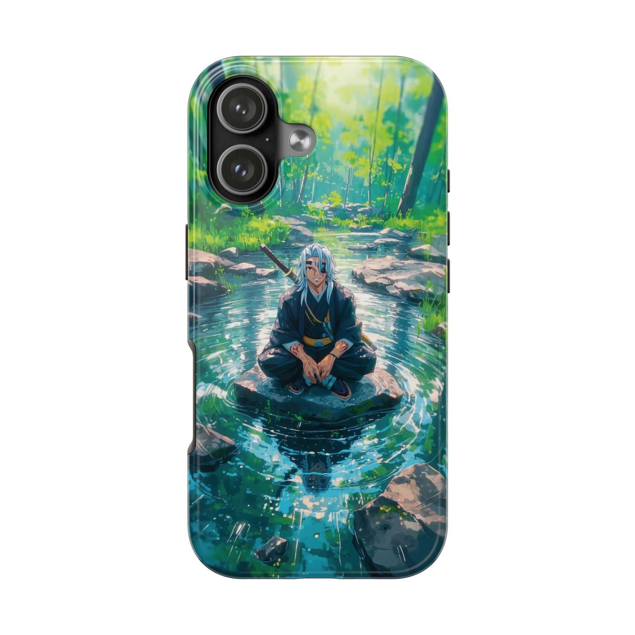 Serene Samurai Phone Case - Tough, Artistic Design for Nature Lovers
