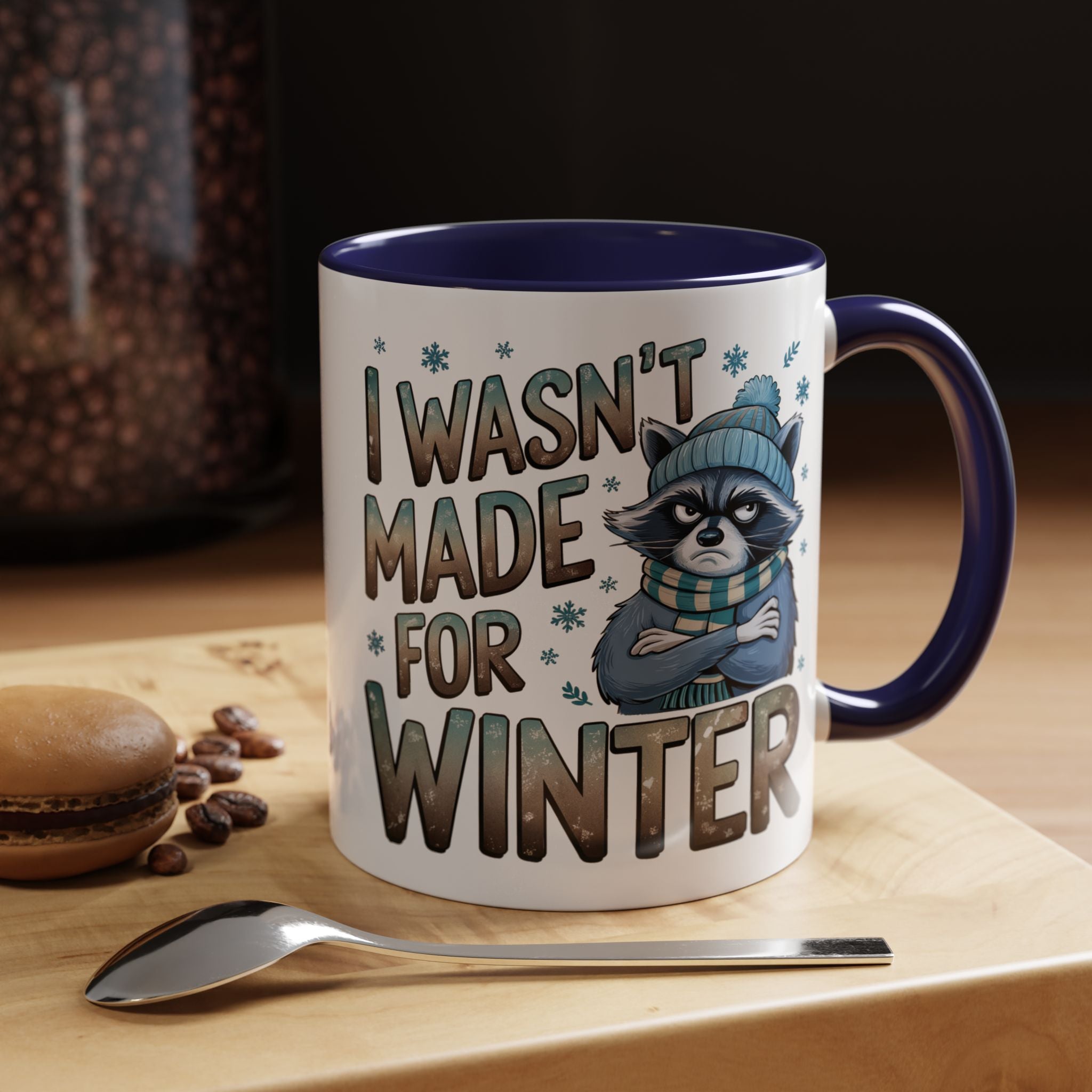 Winter-Themed Accent Coffee Mug with Raccoon Design - Fun Holiday Gift, Eco-Friendly Drinkware, Cute Kitchen Decor, Coffee Lover's [...]