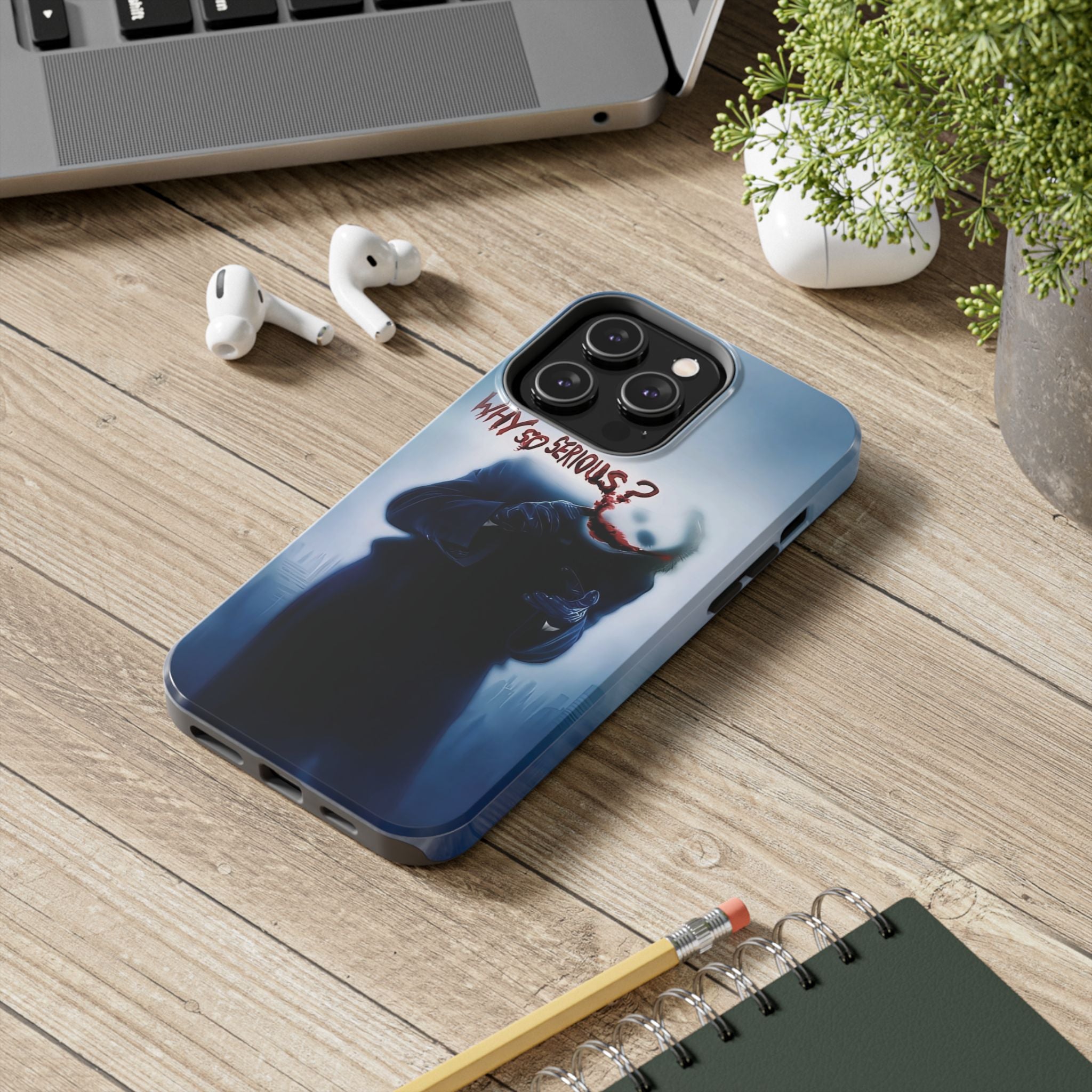 Tough Phone Cases, Dark Humor Phone Cover, Joker Inspired Case, Gifts for Movie Fans, Unique Phone Protector, Cool Accessories