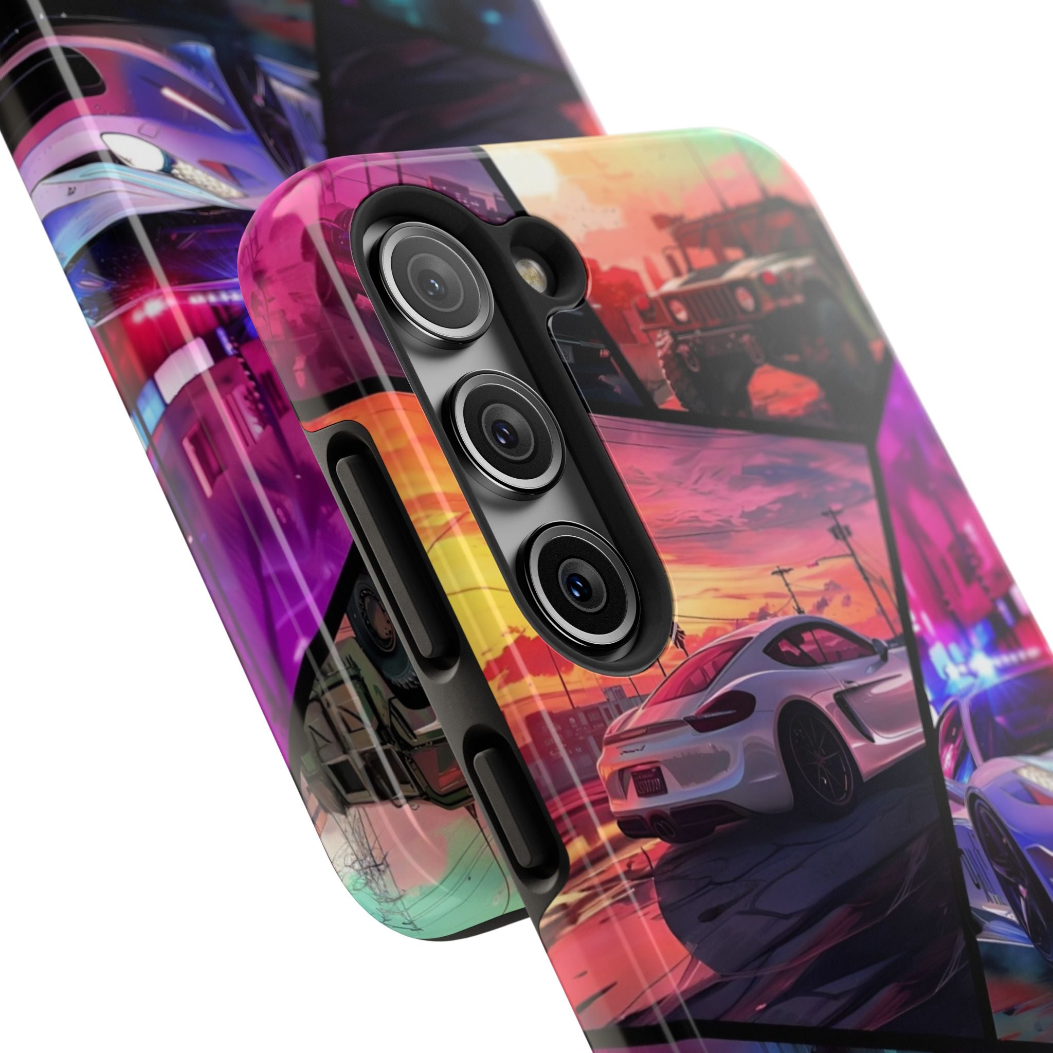 Vibrant Automotive Tough Phone Cases for Car Enthusiasts