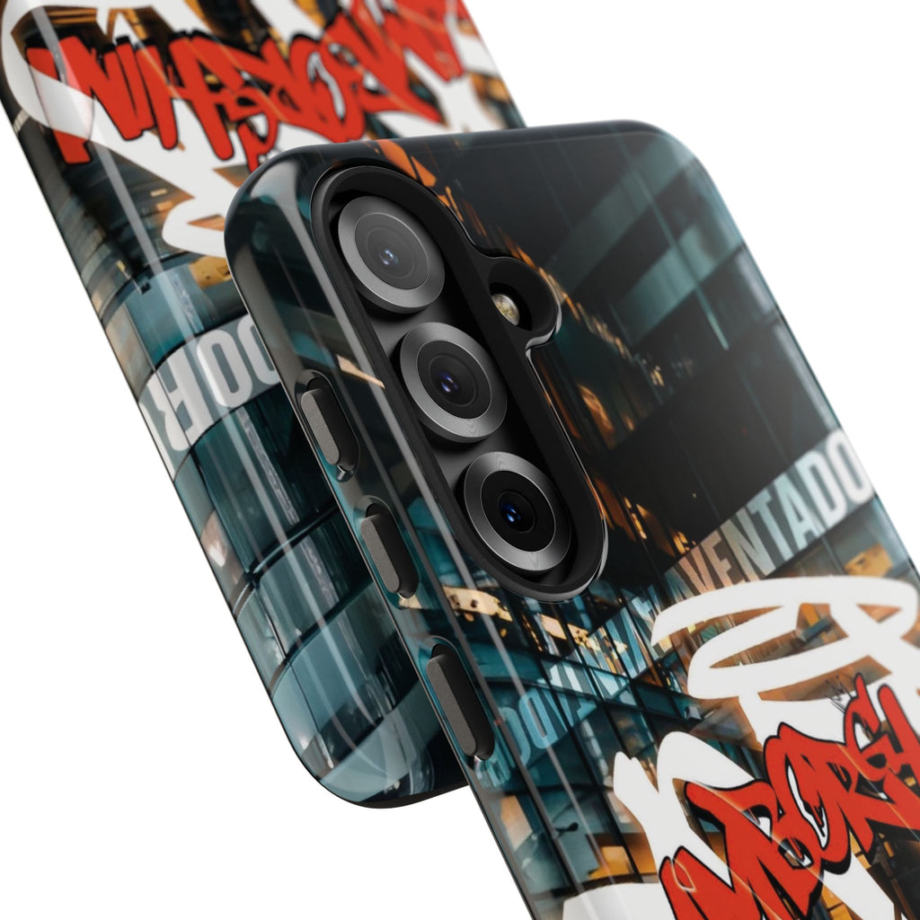 Urban Graffiti Tough Phone Case - Red Lamborghini Design