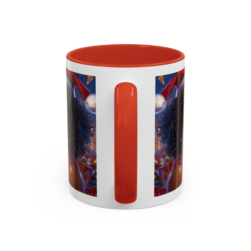Festive Holiday Coffee Mug, Christmas Gift Mug, Colorful Accent Mug, Cozy Winter Decor, Unique Holiday Drinkware