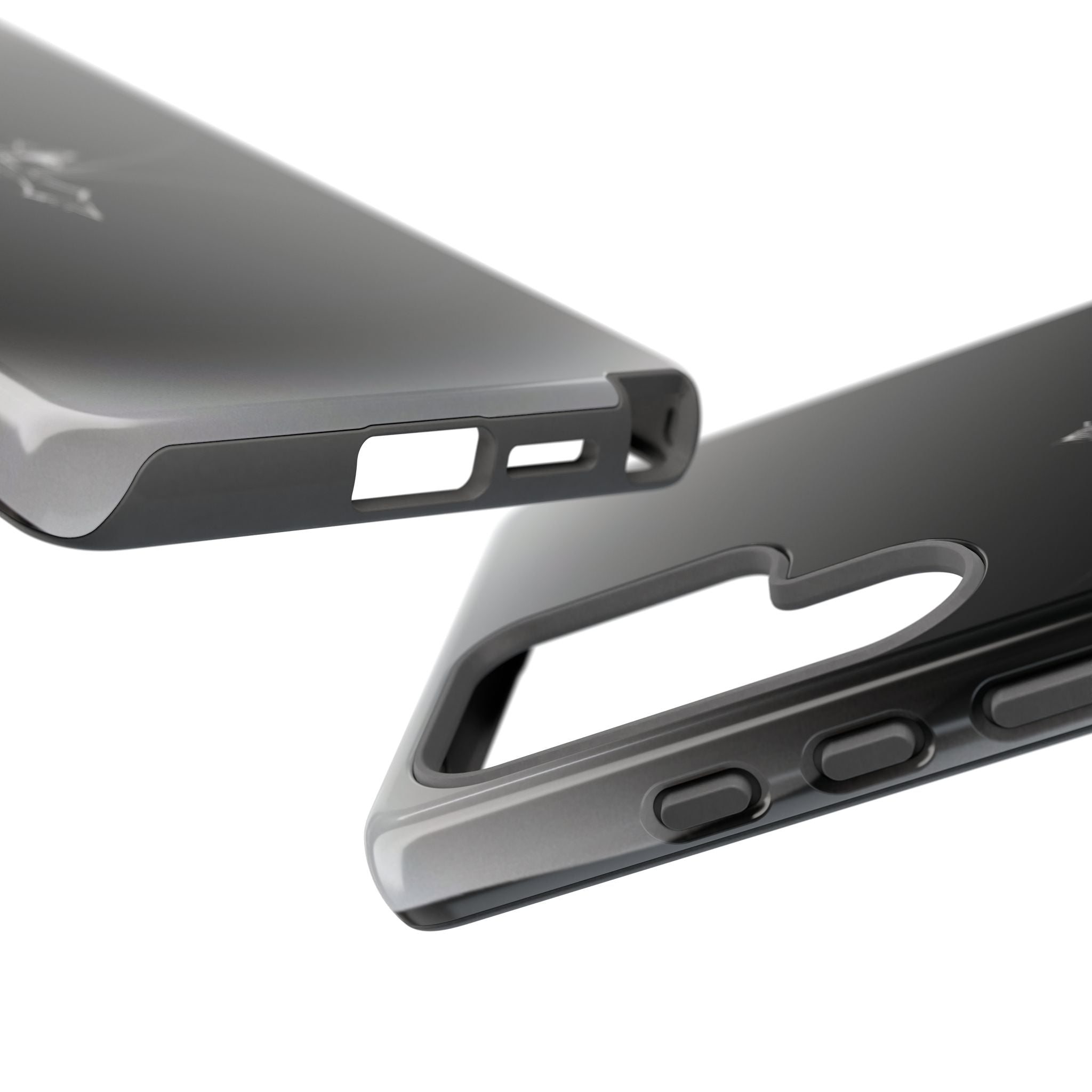 Cross Emblem Tough Phone Case — Rugged Black Protective Cover