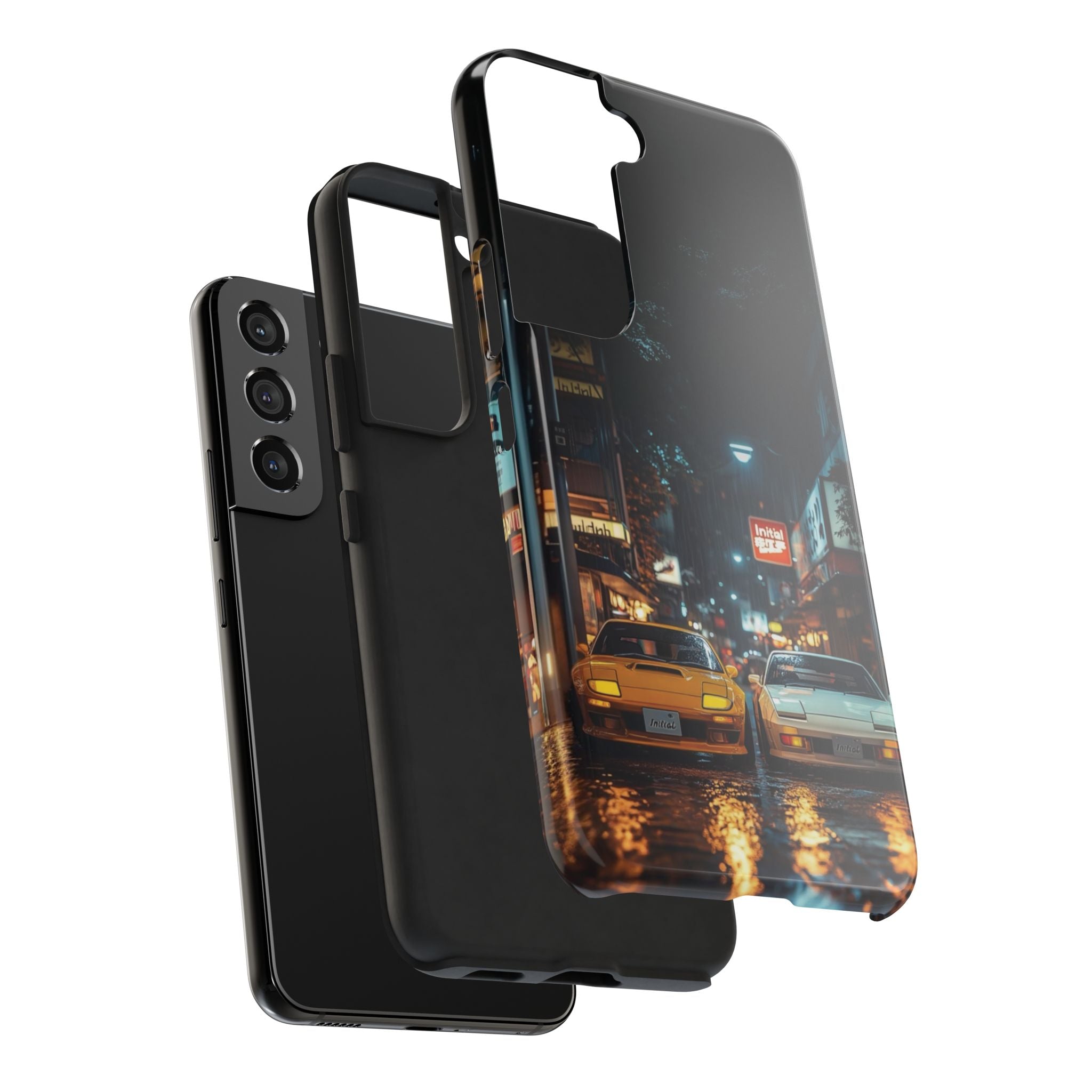 Night Cityscape Phone Cases, Urban Aesthetic Case, Tough Protection Case, Perfect Gift for Car Lovers, Ideal for Birthdays, Holidays