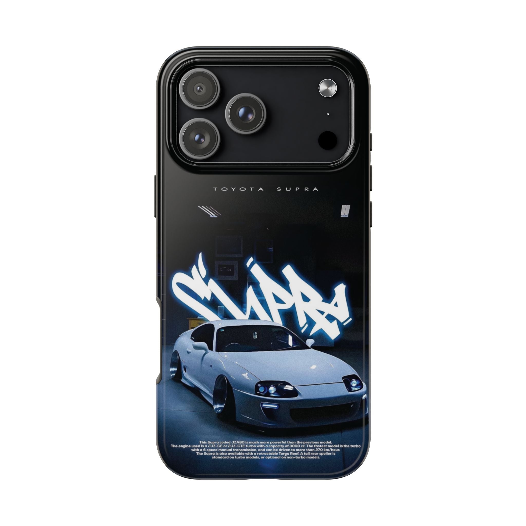 Toyota Supra Graffiti Phone Case - Tough & Stylish Protection for Car Enthusiasts