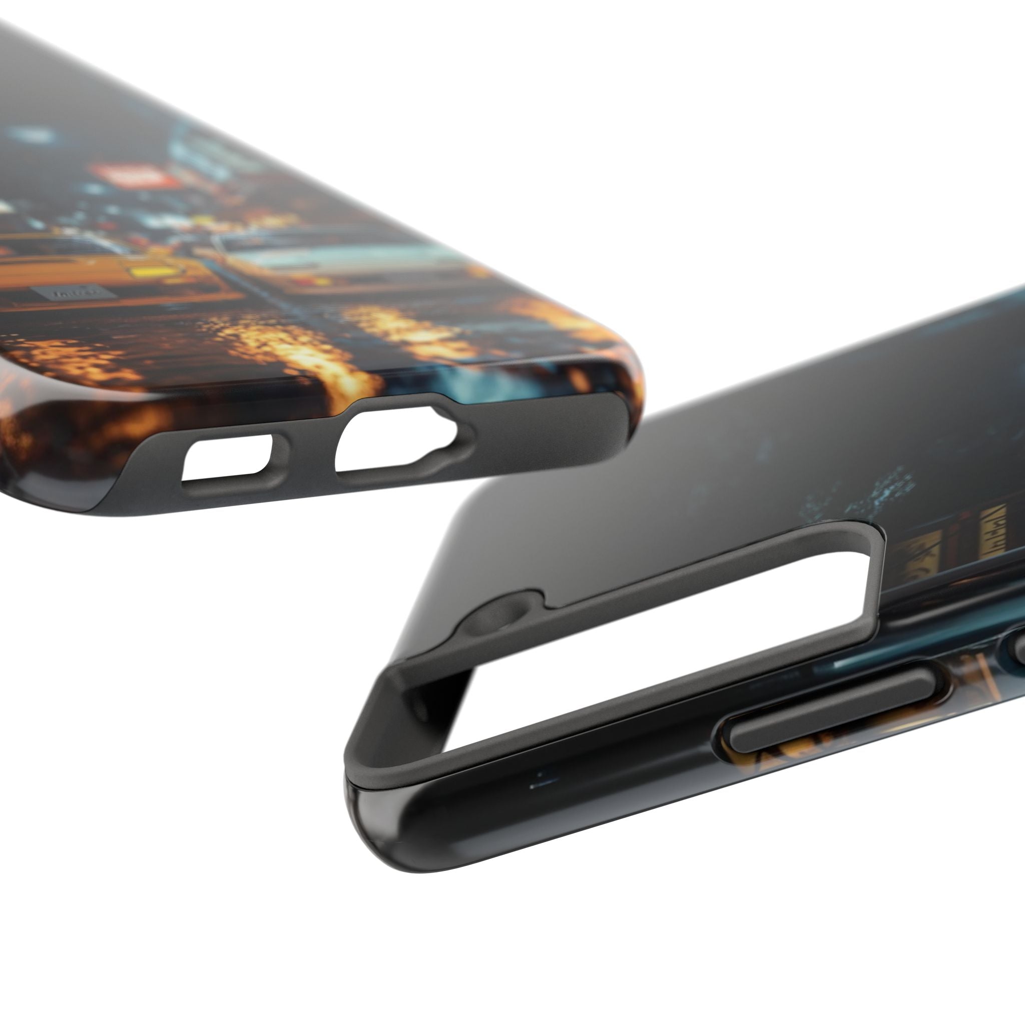 Night Cityscape Phone Cases, Urban Aesthetic Case, Tough Protection Case, Perfect Gift for Car Lovers, Ideal for Birthdays, Holidays