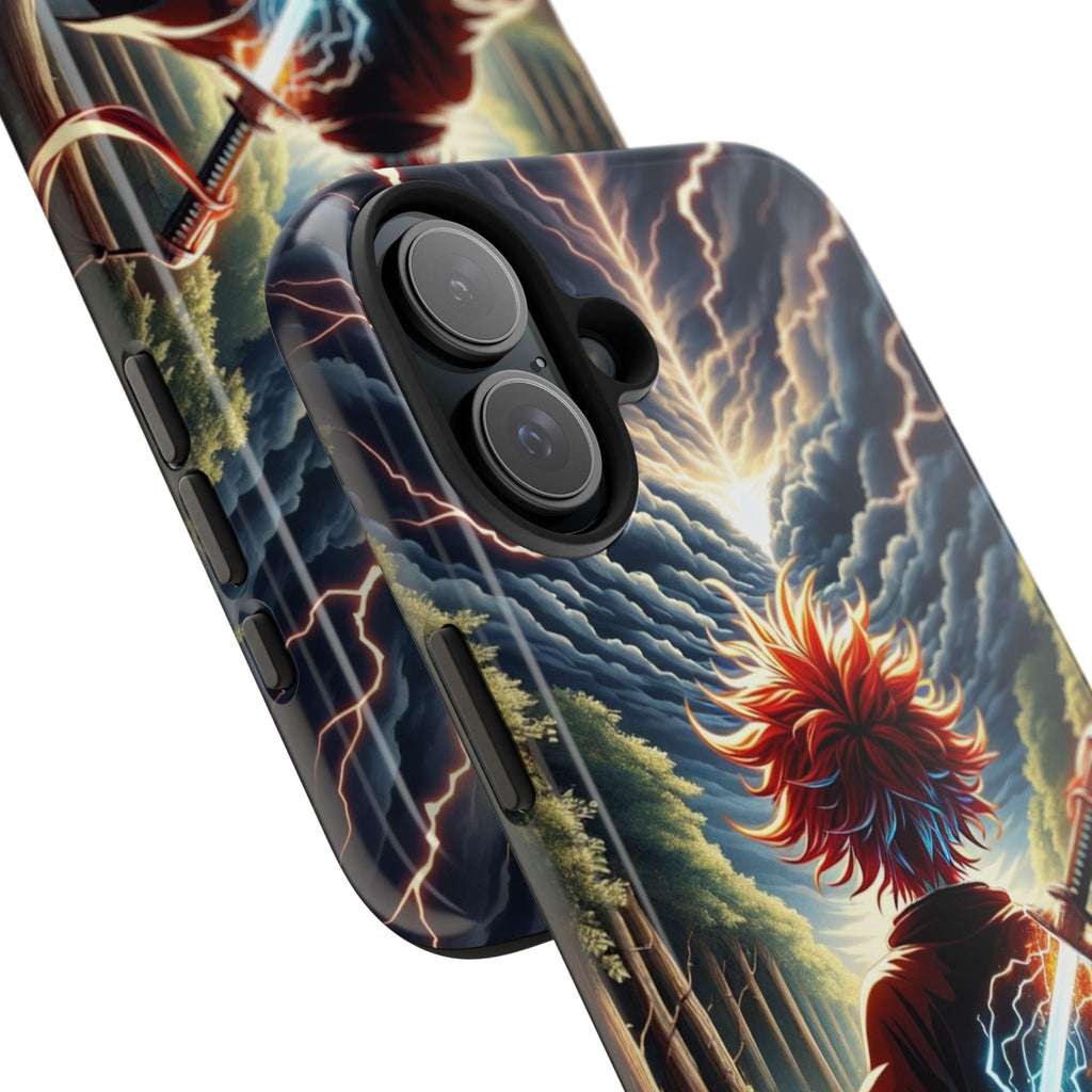 Epic Adventure Tough Phone Cases, Anime, Lightning Design, Durable Cover, Gift for Gamers, Festival Essential