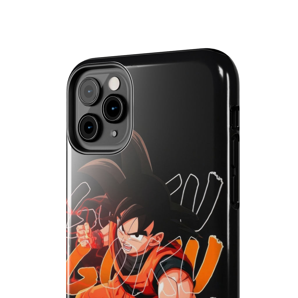 Anime Tough Phone Cases, Goku Strength Case, Durable Phone Cover, Gaming Phone Accessory, Cartoon Phone Case, Gift for Fans