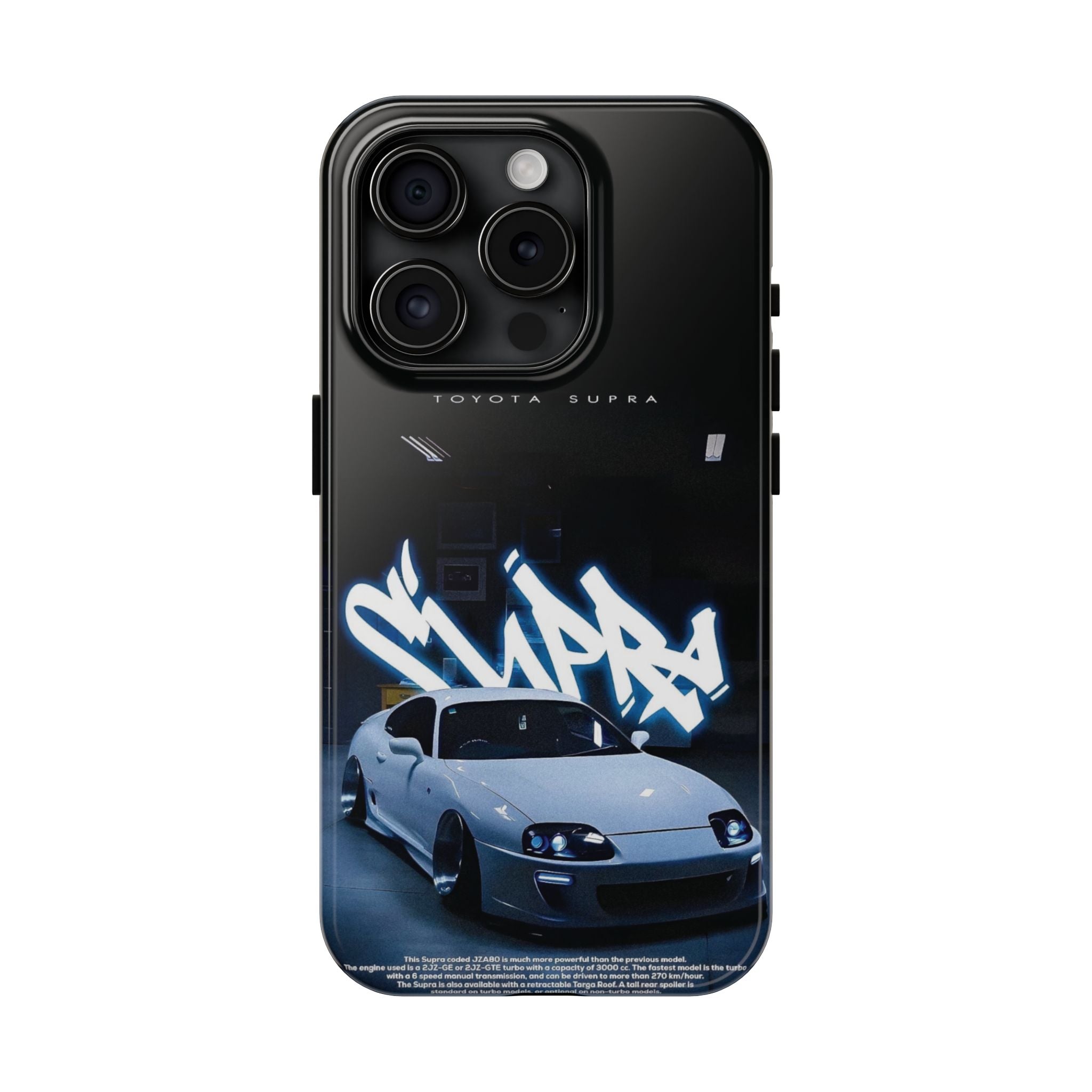 Toyota Supra Graffiti Phone Case - Tough & Stylish Protection for Car Enthusiasts
