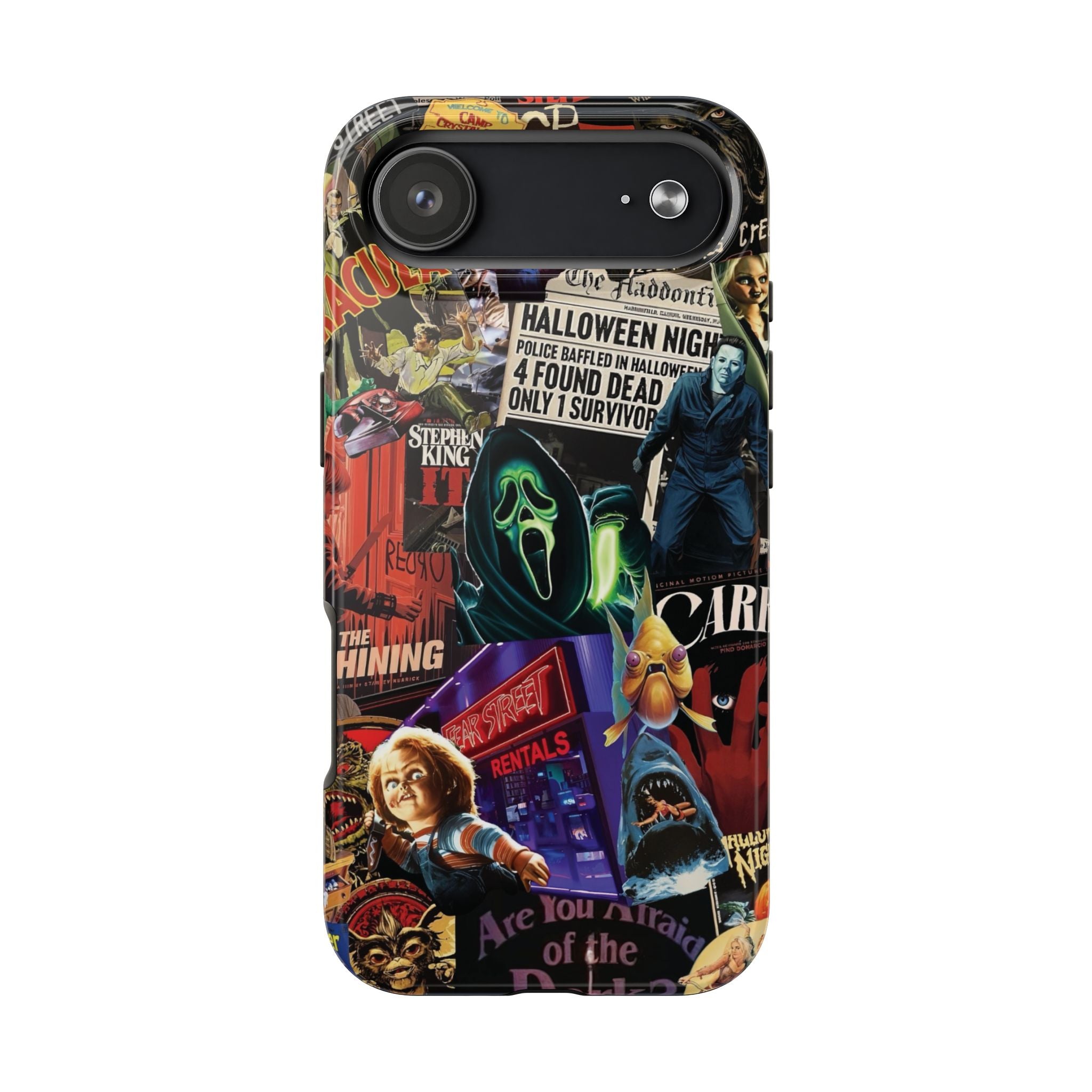 Spooky Horror Movie Phone Case | Tough Phone Cases for Horror Lovers, Halloween Gifts, Unique Accessories, Movie Night Essentials, [...]