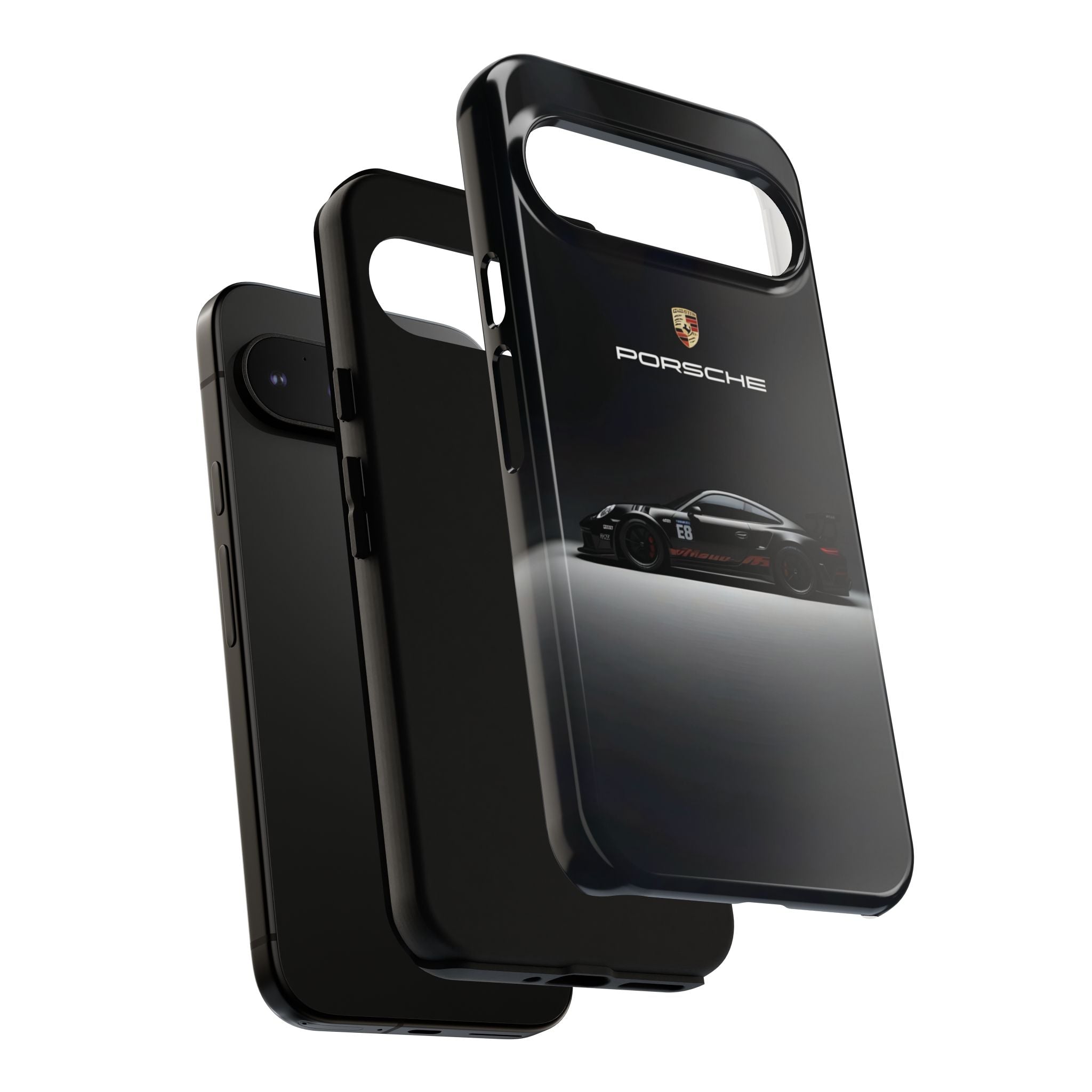 Porsche Racing Phone Case — Sleek Black Sports Car Tough Case