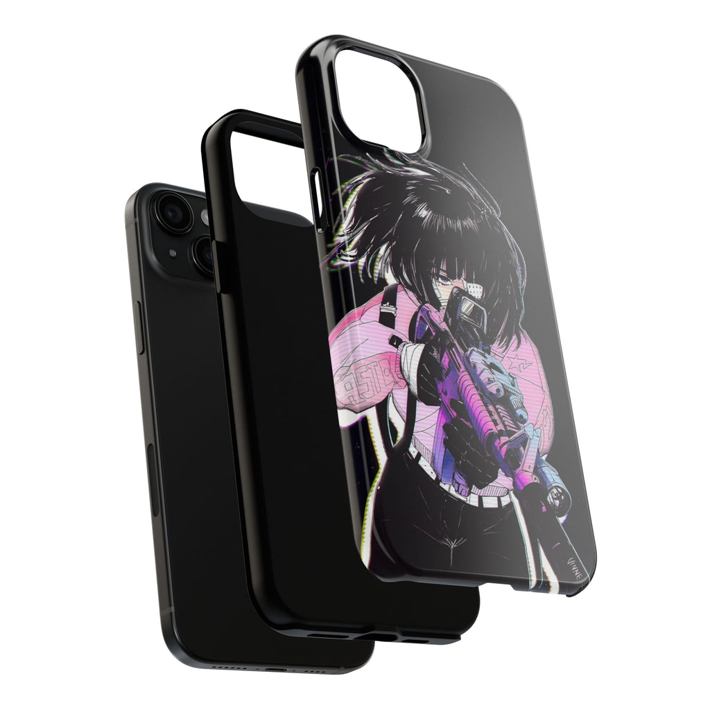 Anime-Style Tough Phone Cases with Edgy Designs, Perfect for Gamers, Cyberpunk Lovers, Gifts for Birthdays, Holidays, and Cosplay