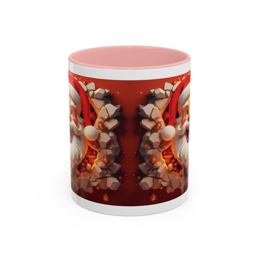 Cheerful Santa Accent Coffee Mug - Perfect for Xmas, Holiday Gifts, Cozy Mornings, Festive Decor, Coffee Lovers