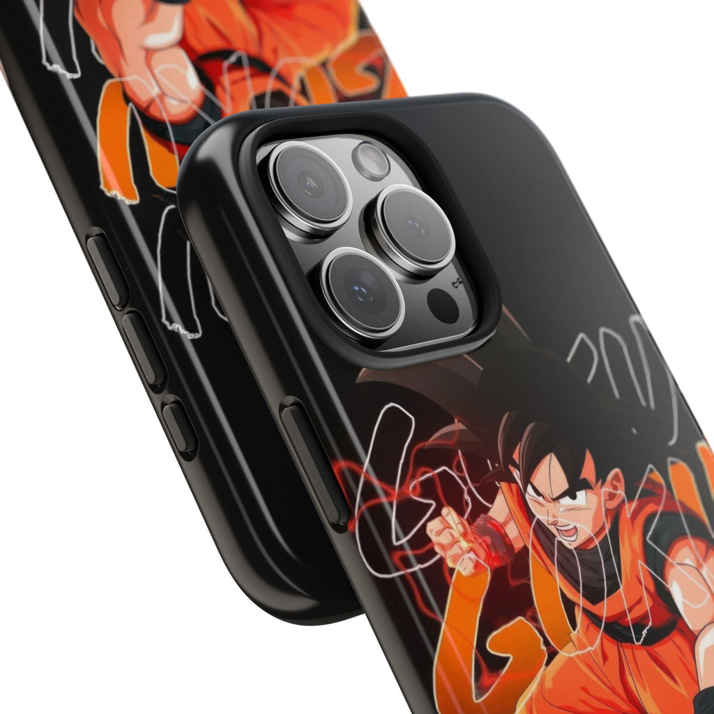 Anime Tough Phone Cases, Goku Strength Case, Durable Phone Cover, Gaming Phone Accessory, Cartoon Phone Case, Gift for Fans